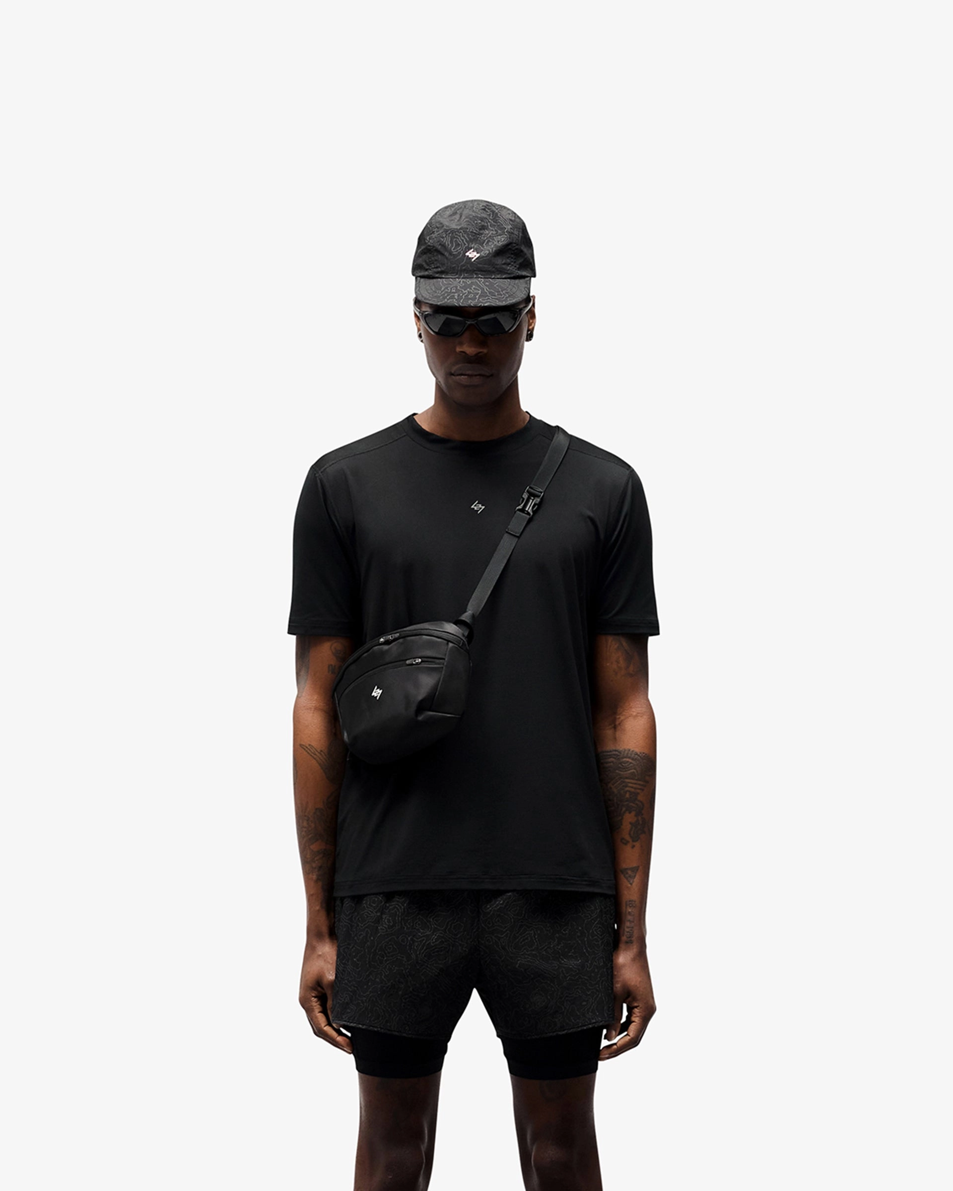 247 Contour Run T-Shirt - Black Sustainable Production Process