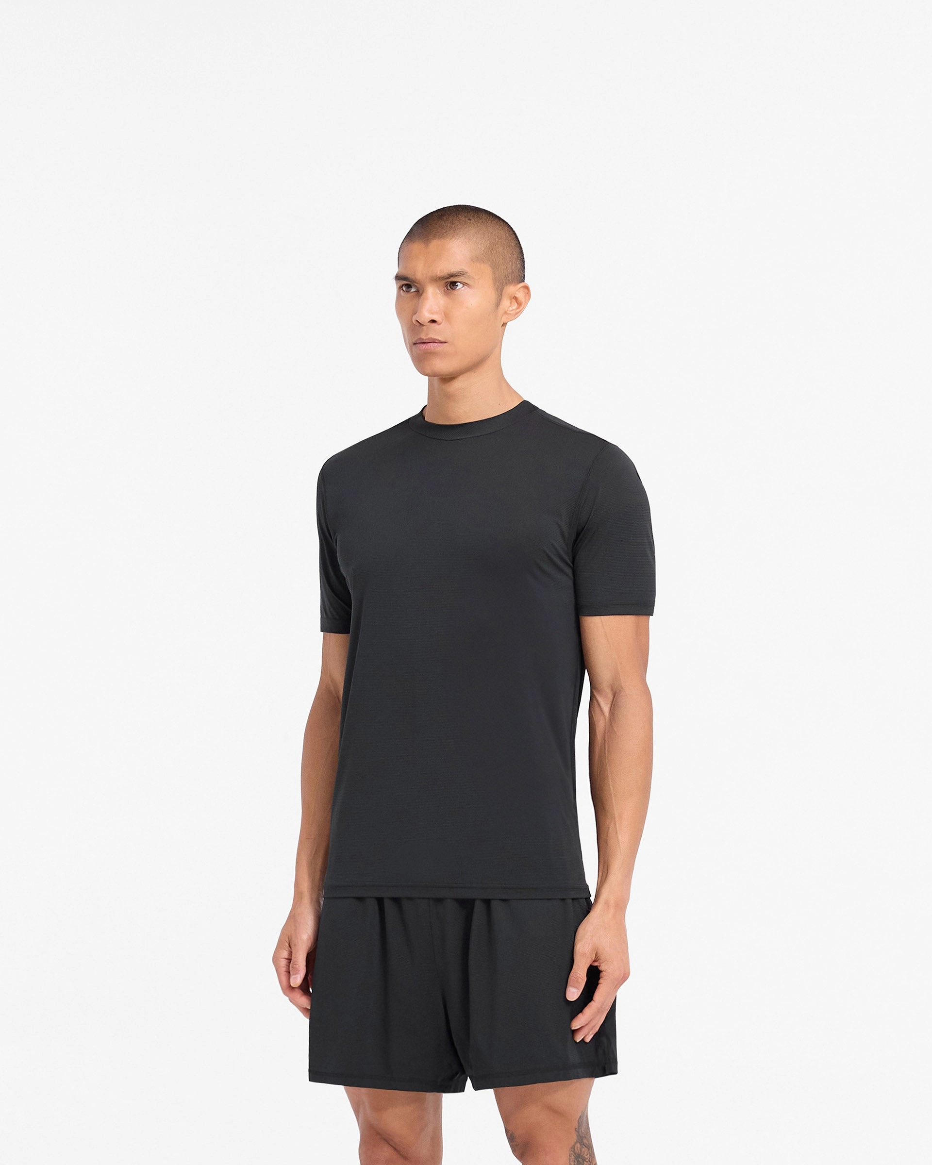247 DNA Mesh T-Shirt - Black Relaxed Fit Design Soft and Light