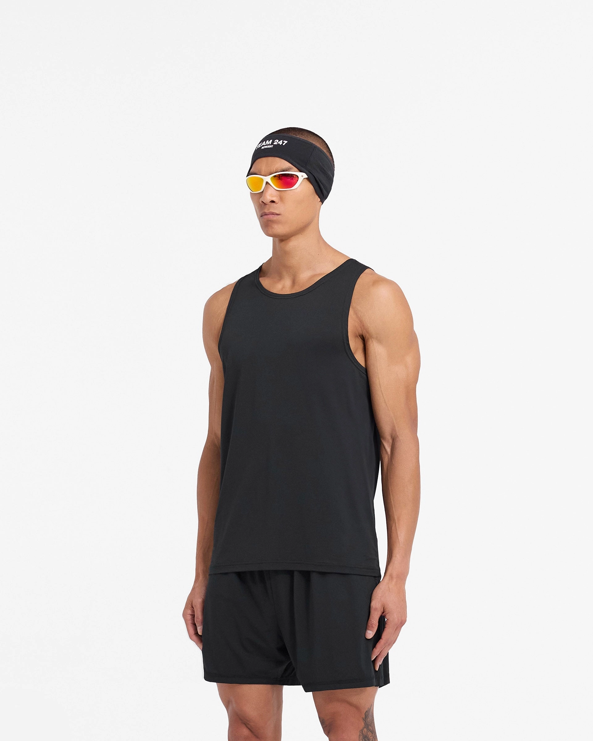 247 DNA Mesh Vest - Black Ultra Soft Blended Textile