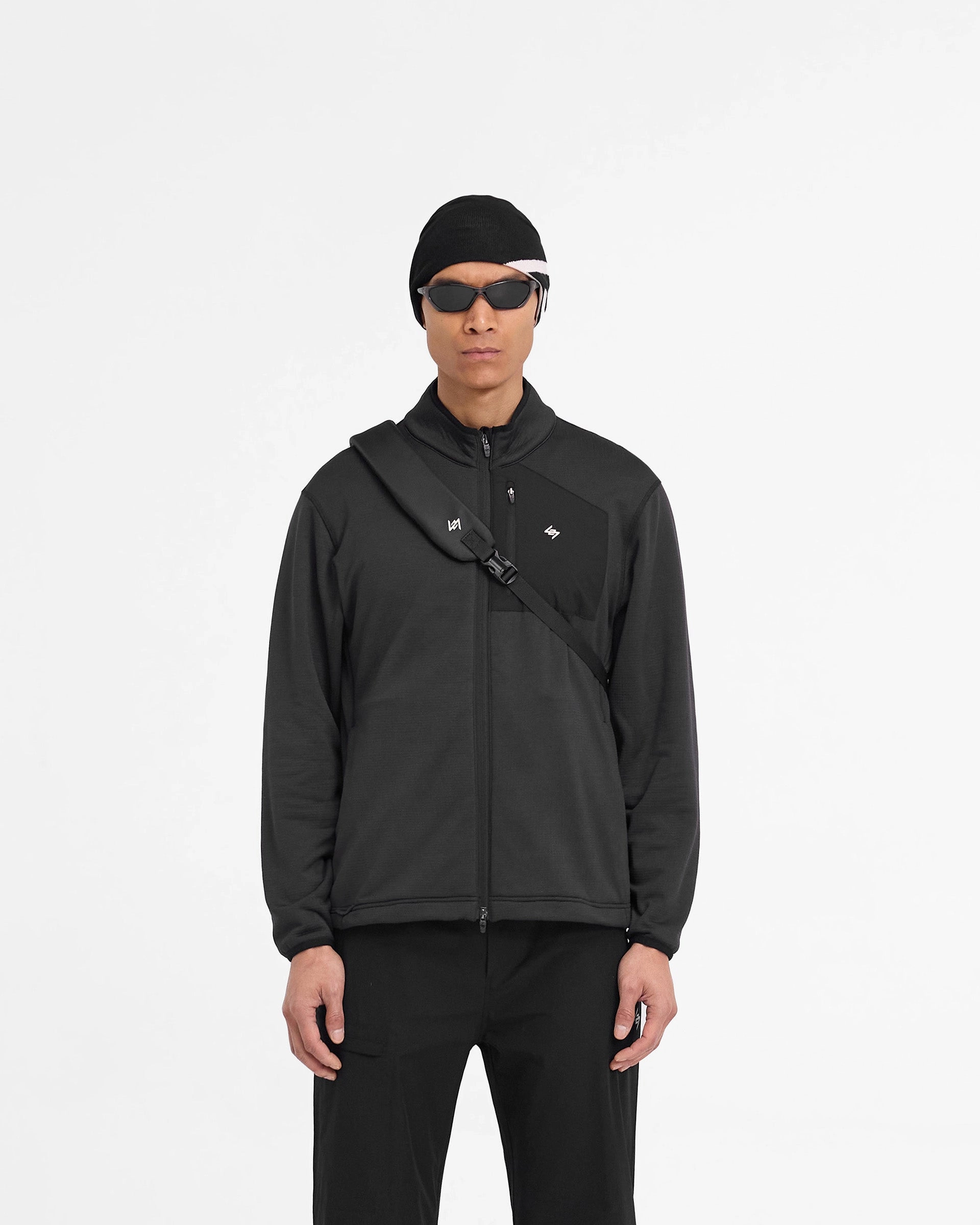 247 Full Zip Fleece - Black Water Repellent Coating Rugged Outdoor Optimized