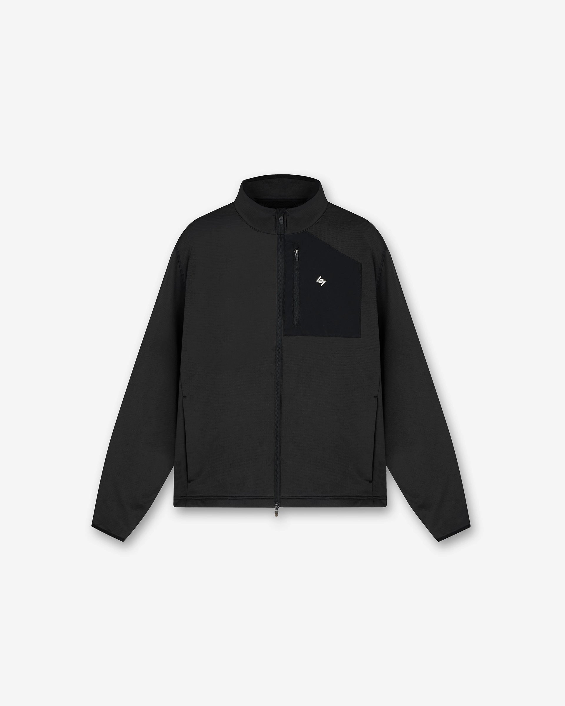 247 Full Zip Fleece - Black HighNeckDesign Basic Essential Layer