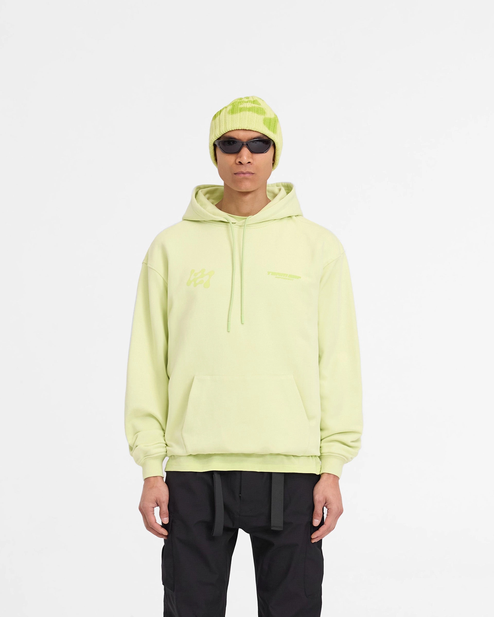 Okapi like 247 Future Terrains Oversized Hoodie - Shadow Lime