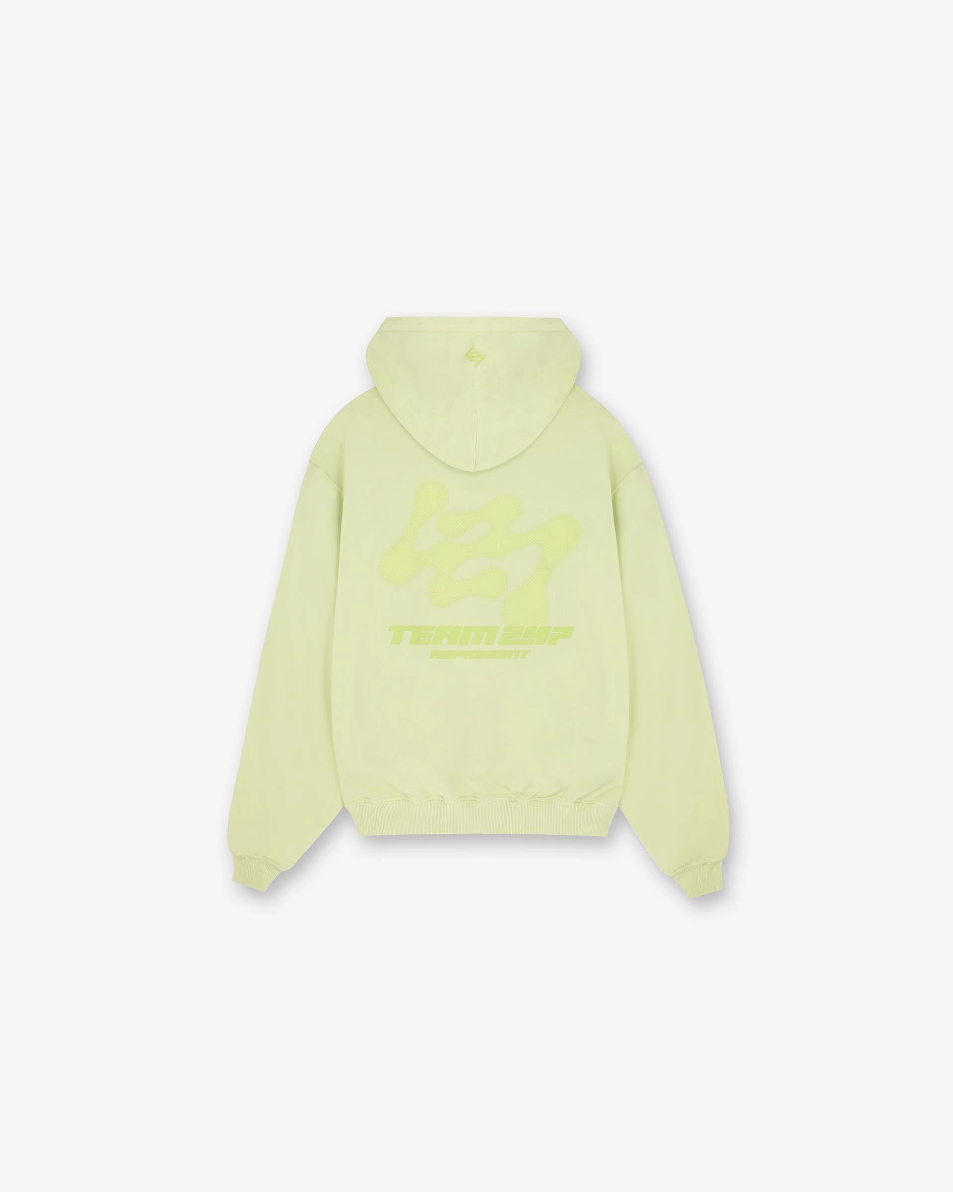 Relaxed Fit Heat Reflective Coating 247 Future Terrains Oversized Hoodie - Shadow Lime