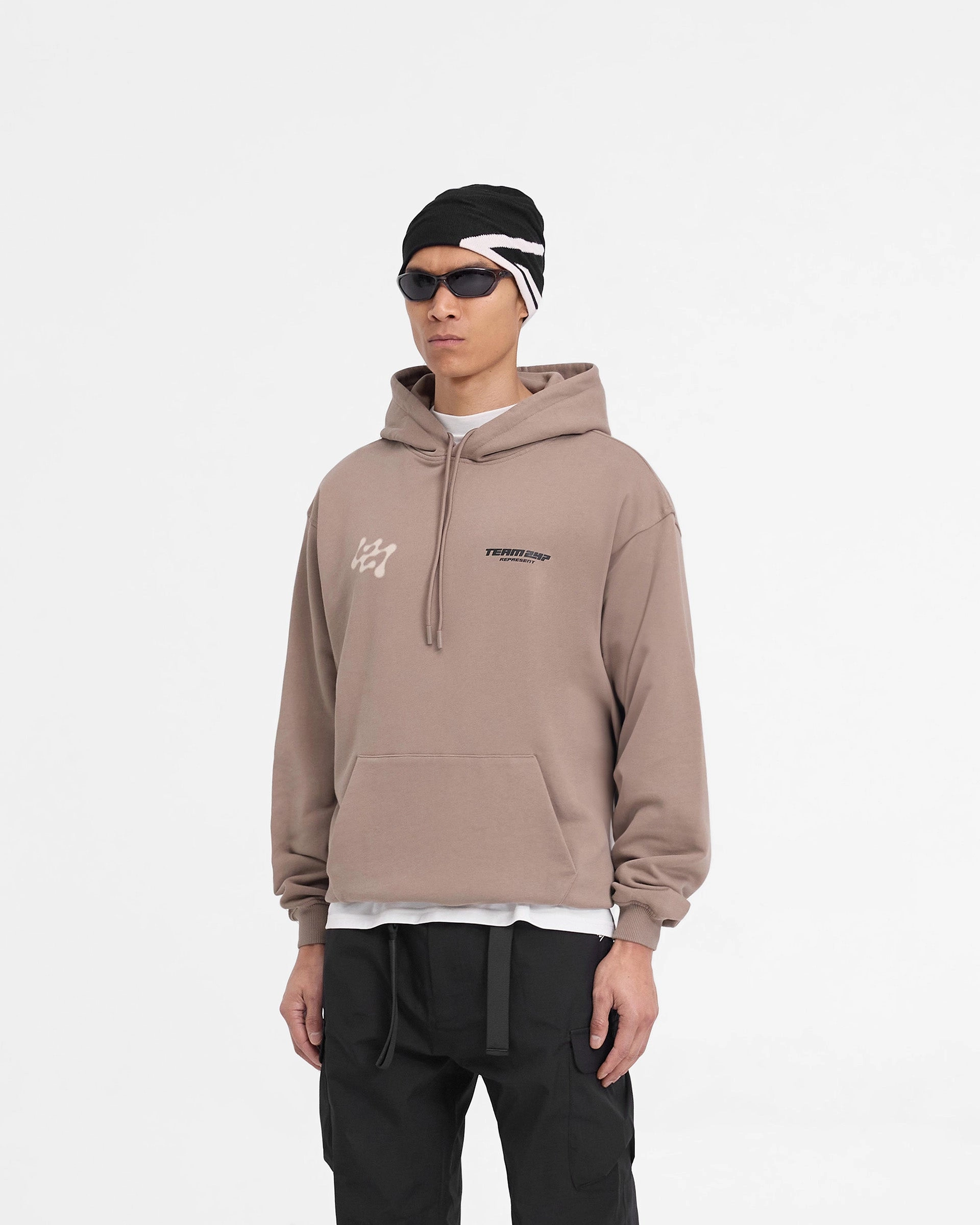 247 Future Terrains Oversized Hoodie - Umber full zip