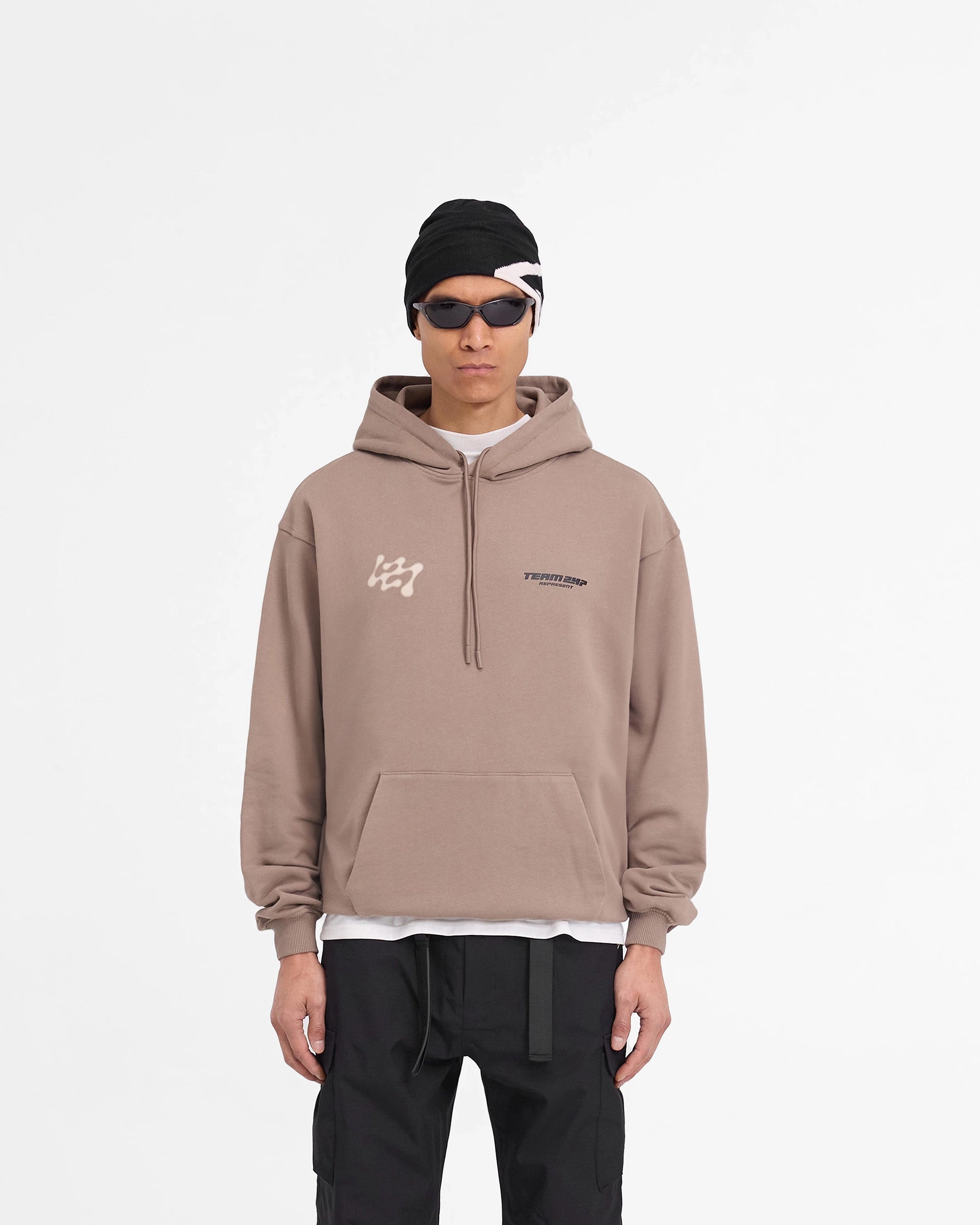Roomy Comfort 247 Future Terrains Oversized Hoodie - Umber