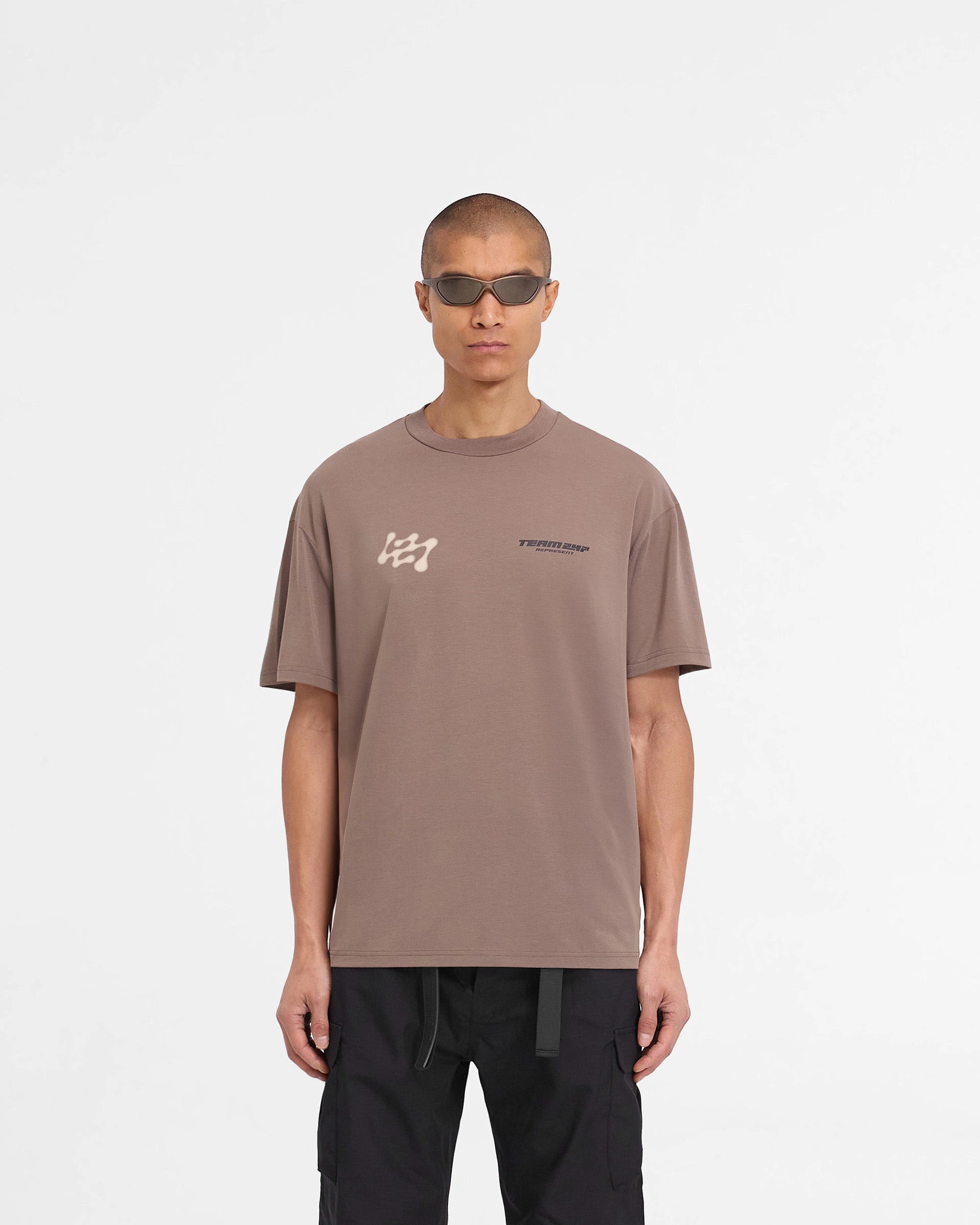 247 Future Terrains Oversized T-Shirt - Umber Trendy Fashion