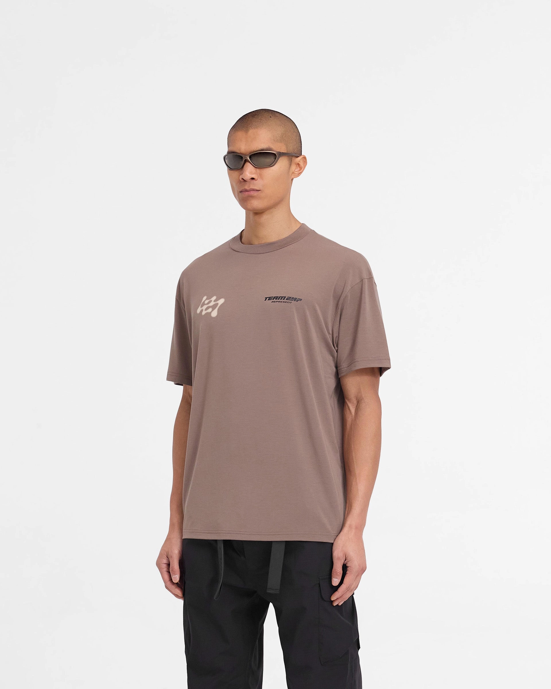 247 Future Terrains Oversized T-Shirt - Umber Cozy Comfort Look FlexibleKnit