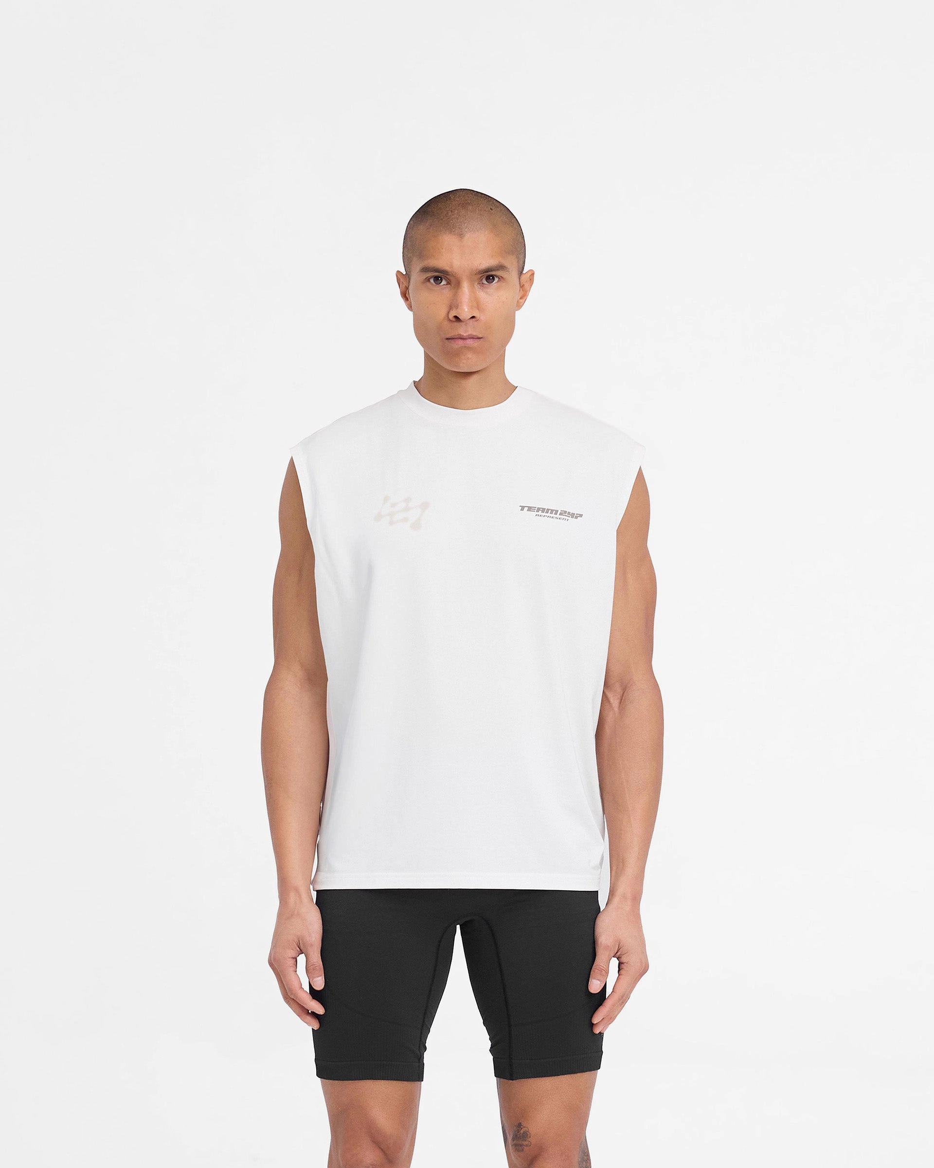 247 Future Terrains Oversized Tank - Flat White Slim Silhouette Versatile Comfort