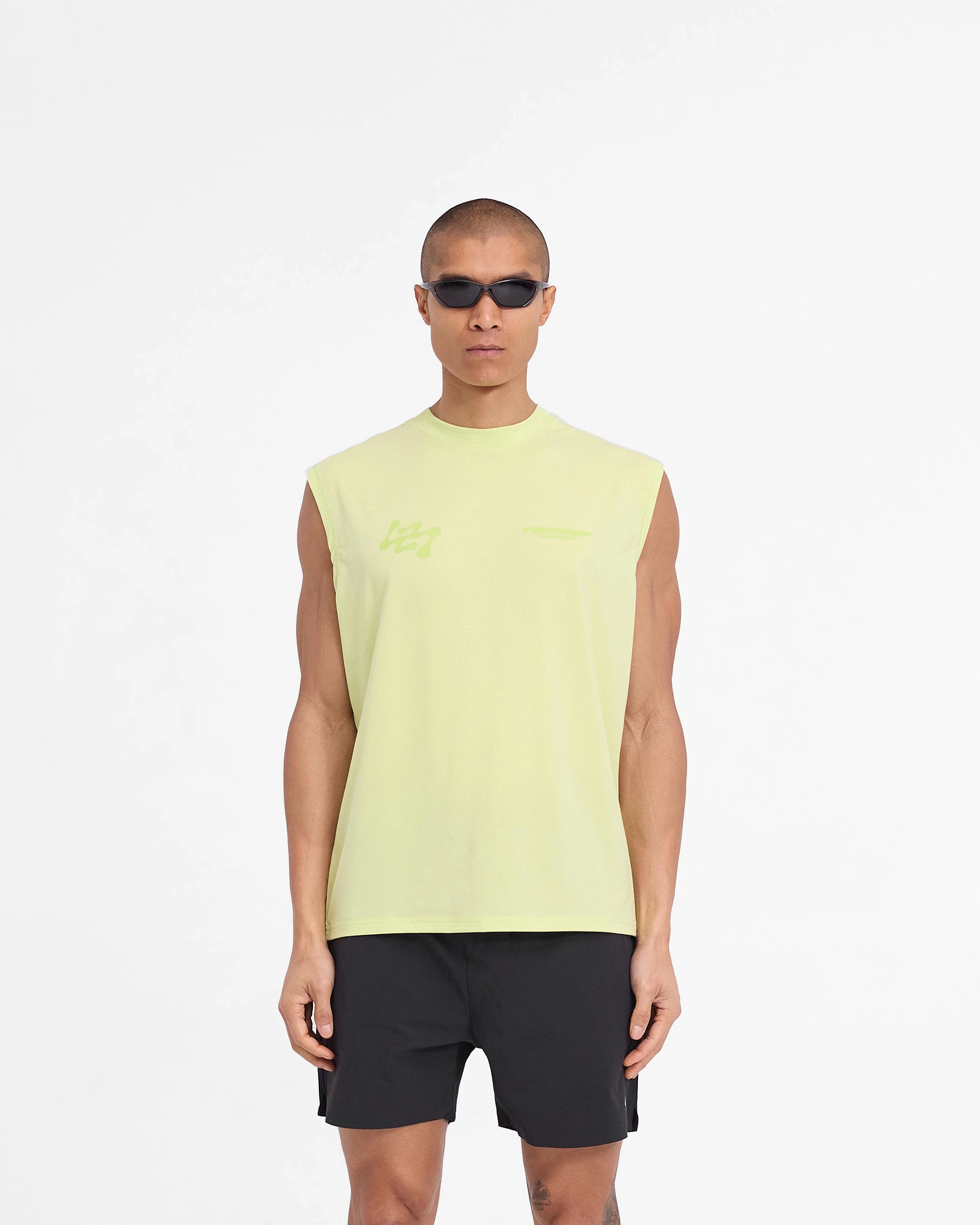 Neutral Color 247 Future Terrains Oversized Tank - Shadow Lime