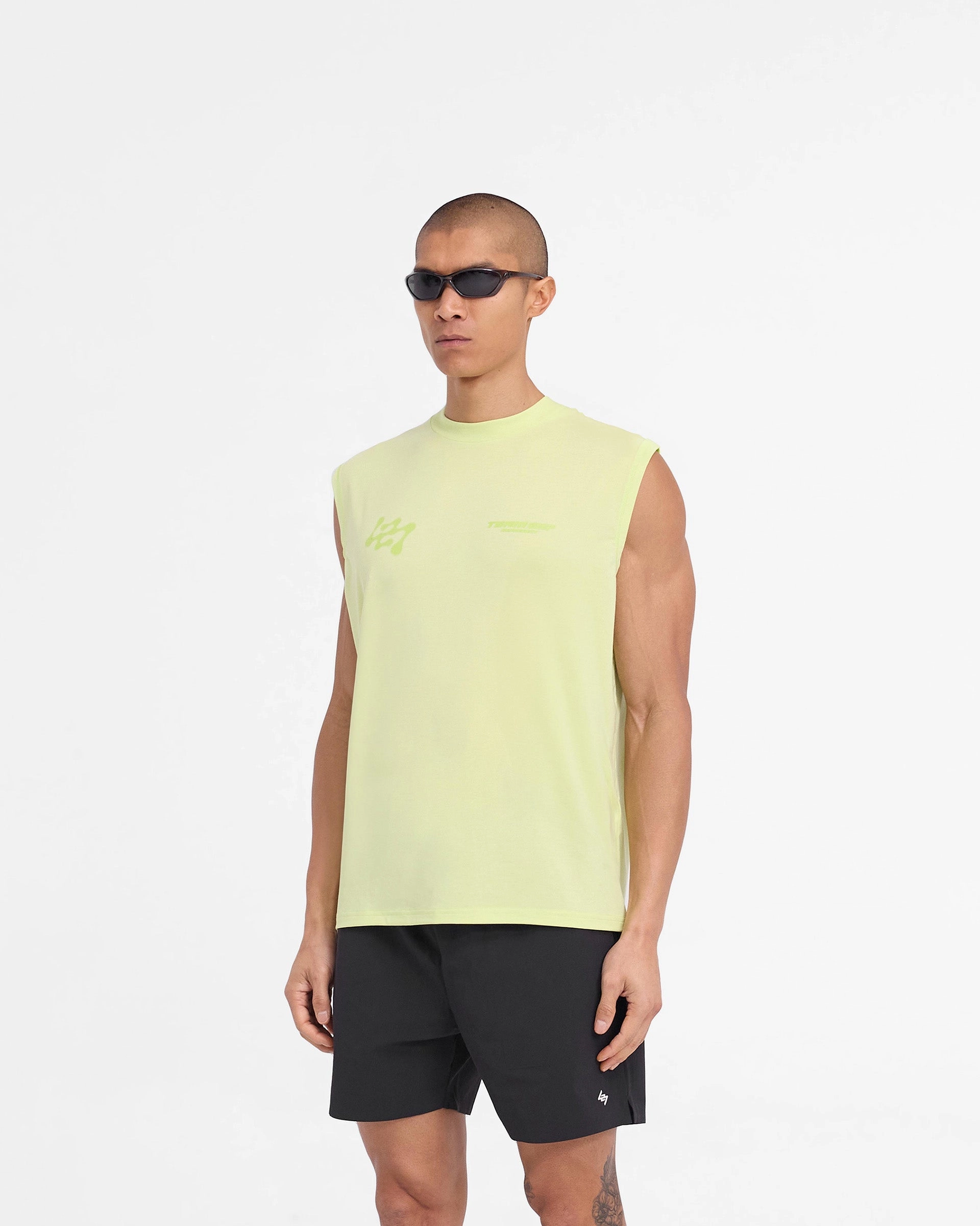 247 Future Terrains Oversized Tank - Shadow Lime Wrinkle Resistant Cloth