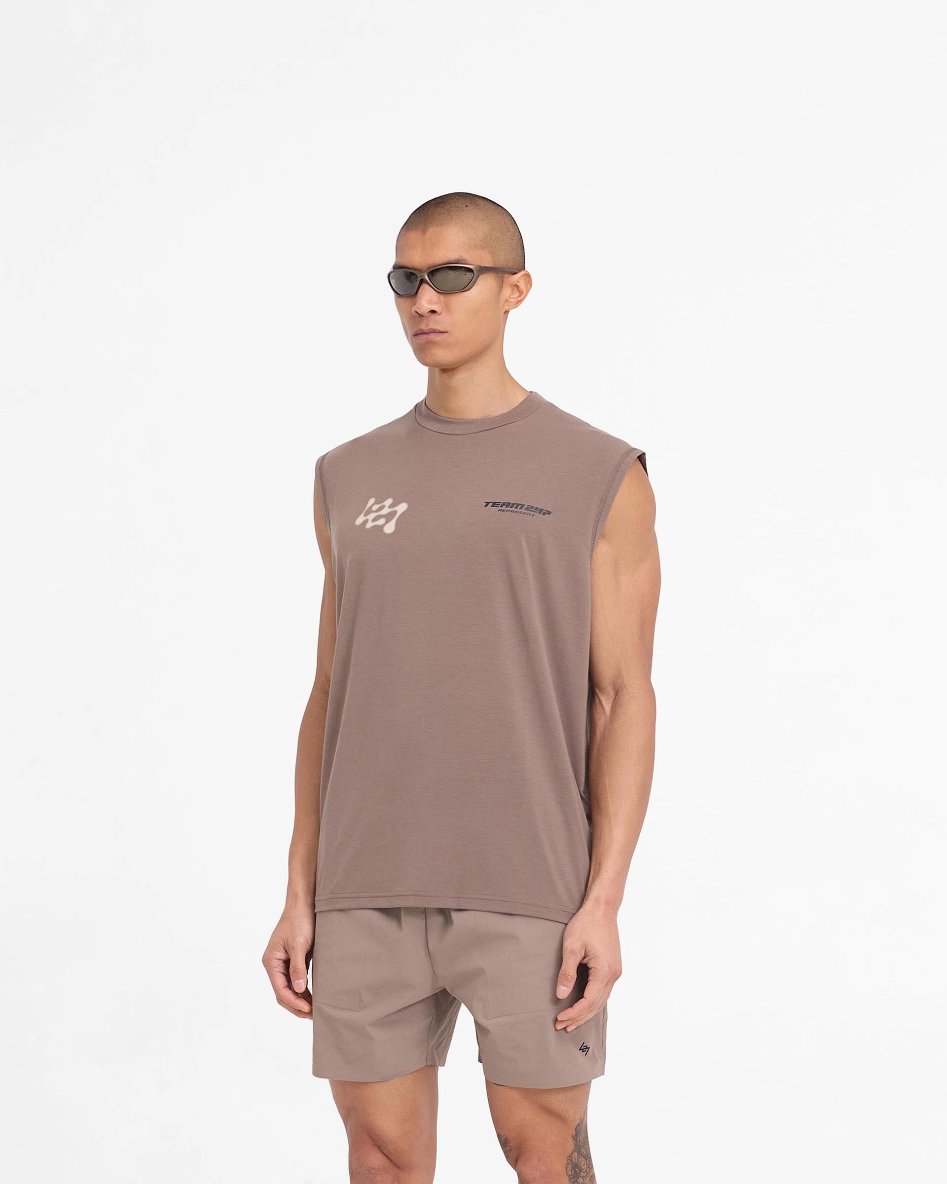 Casual Ease back to school 247 Future Terrains Oversized Tank - Umber