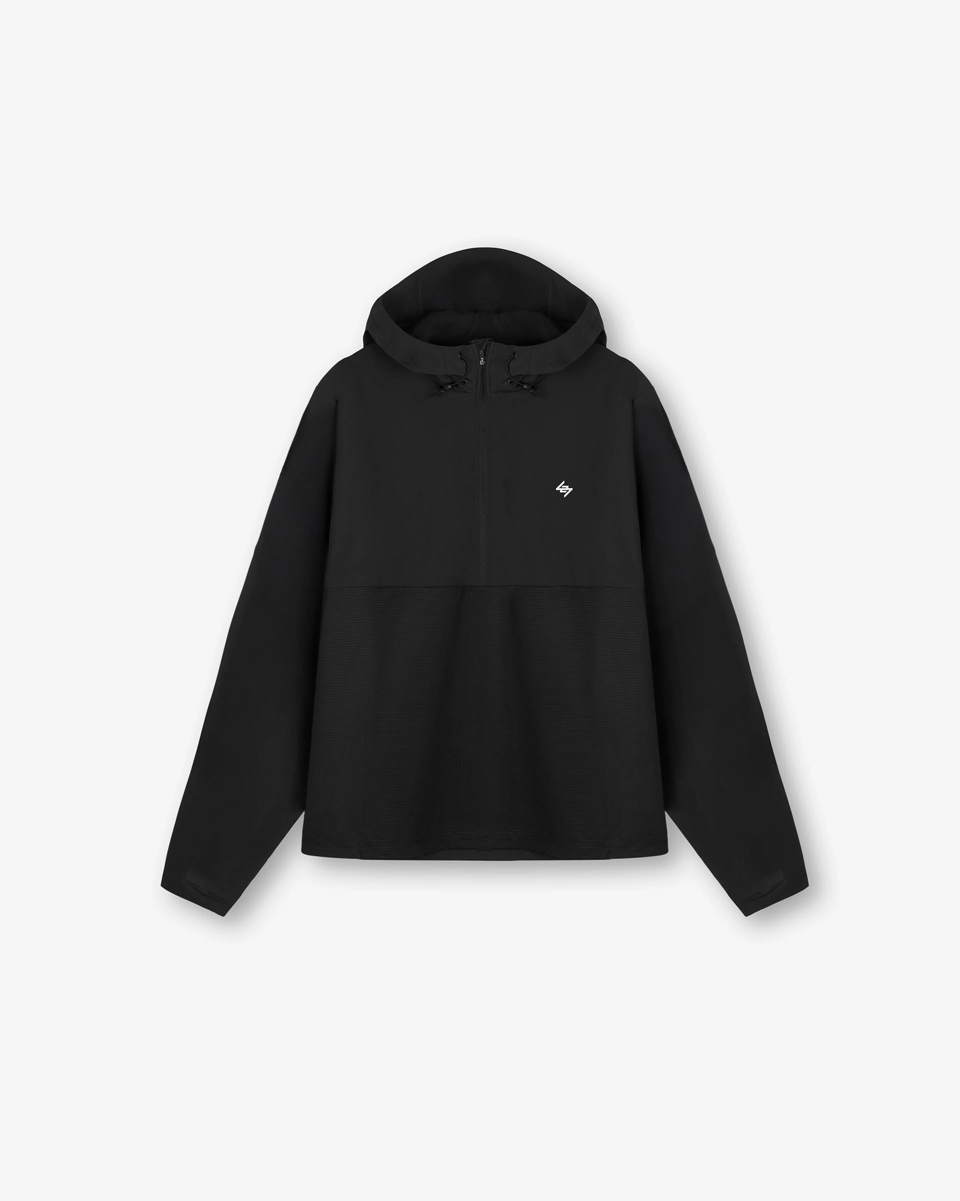 Hollow Fiber Fill 247 Hooded Quarter Zip - Black
