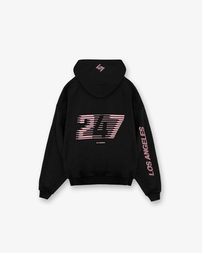 Side Slit All-day Comfort 247?Los Angeles Hoodie - Jet Black