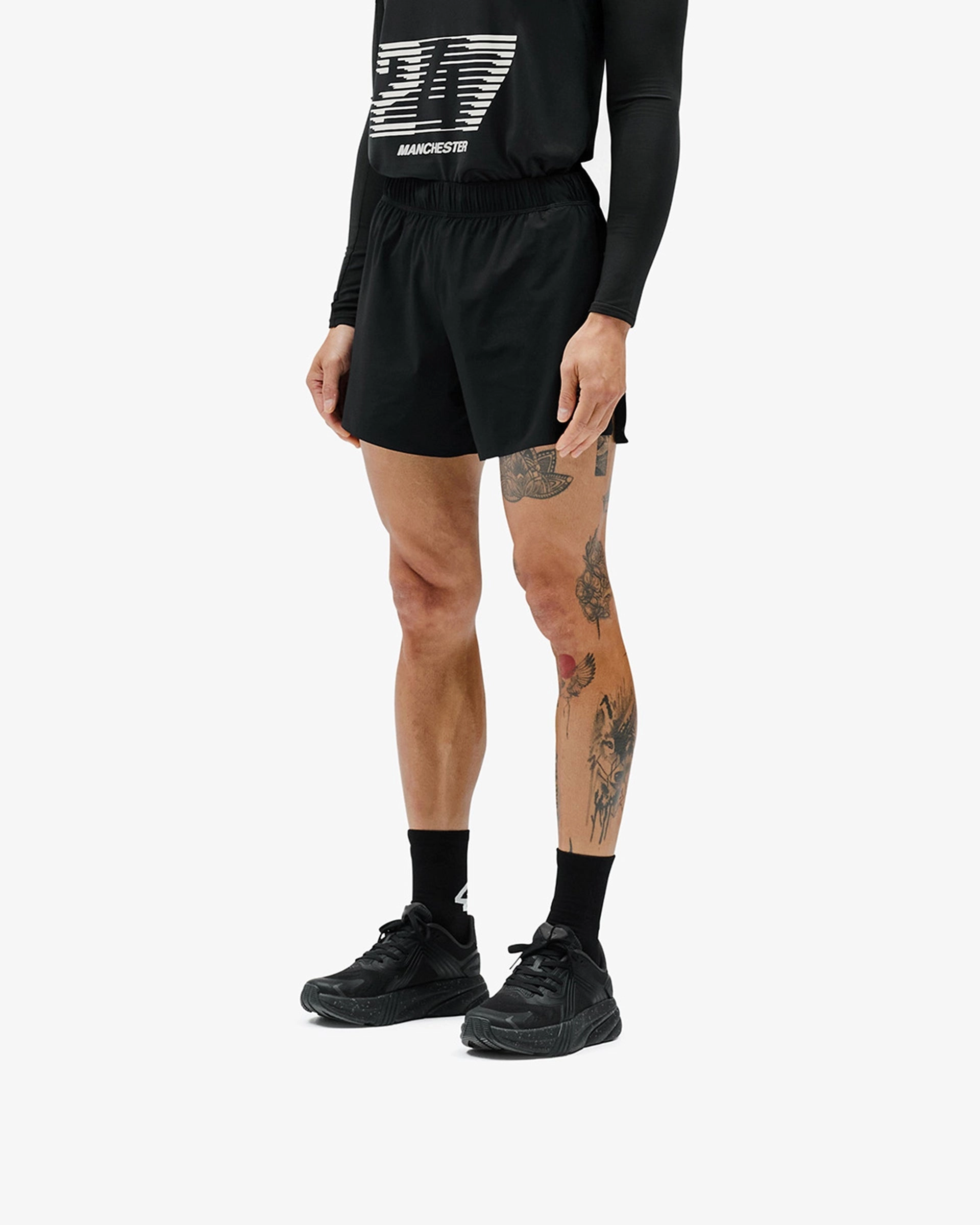 247 Manchester Shorts - Black Tight Fit Light Fabric