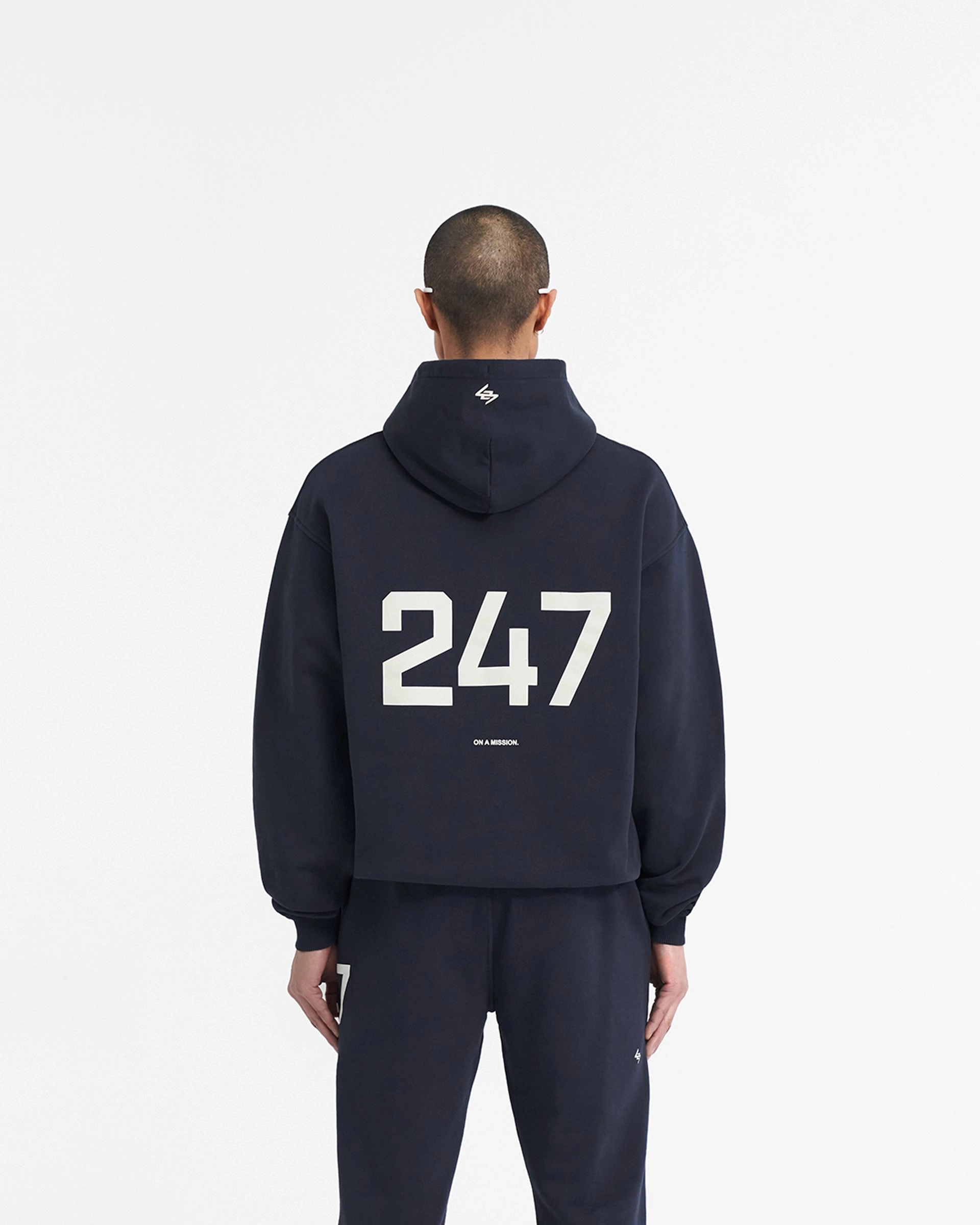 Comfy Stretch Fit 247 Oversized Hoodie - Navy