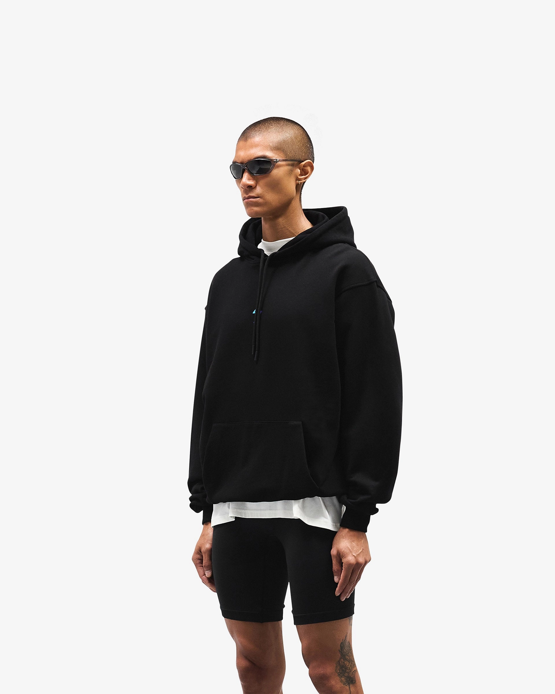 Stretch Knit Technology High Neck 247 Oversized Hoodie - Purple Fade