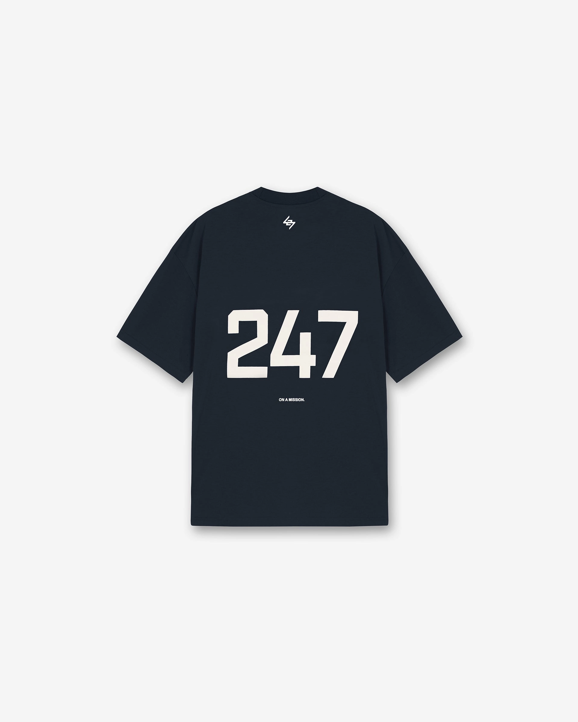 247 Oversized T-Shirt - Navy Seam Free Shoulders