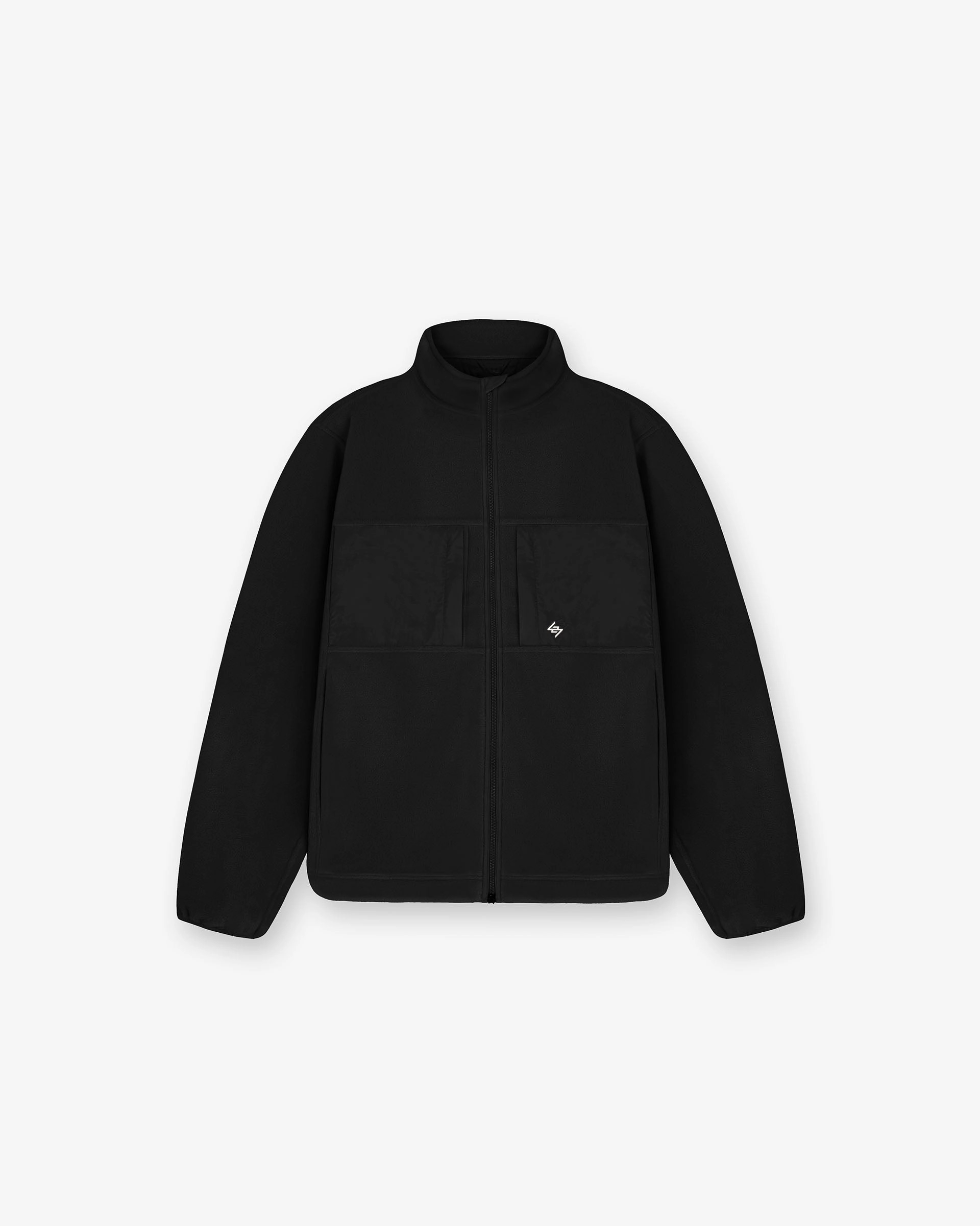 Drop Tail Hem 247 Polar Panelled Fleece - Black