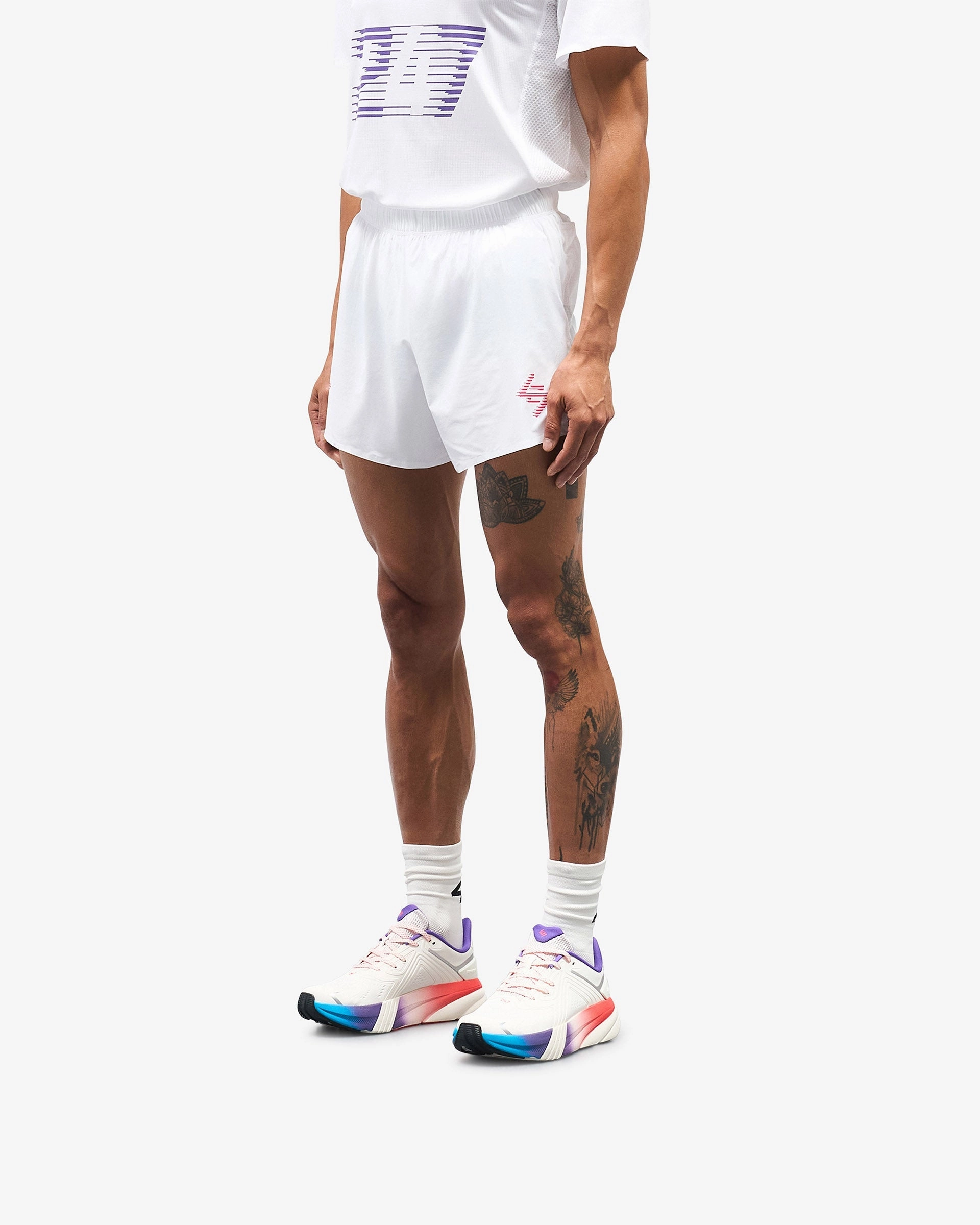 Preppy look 247 Race Marathon Short - White