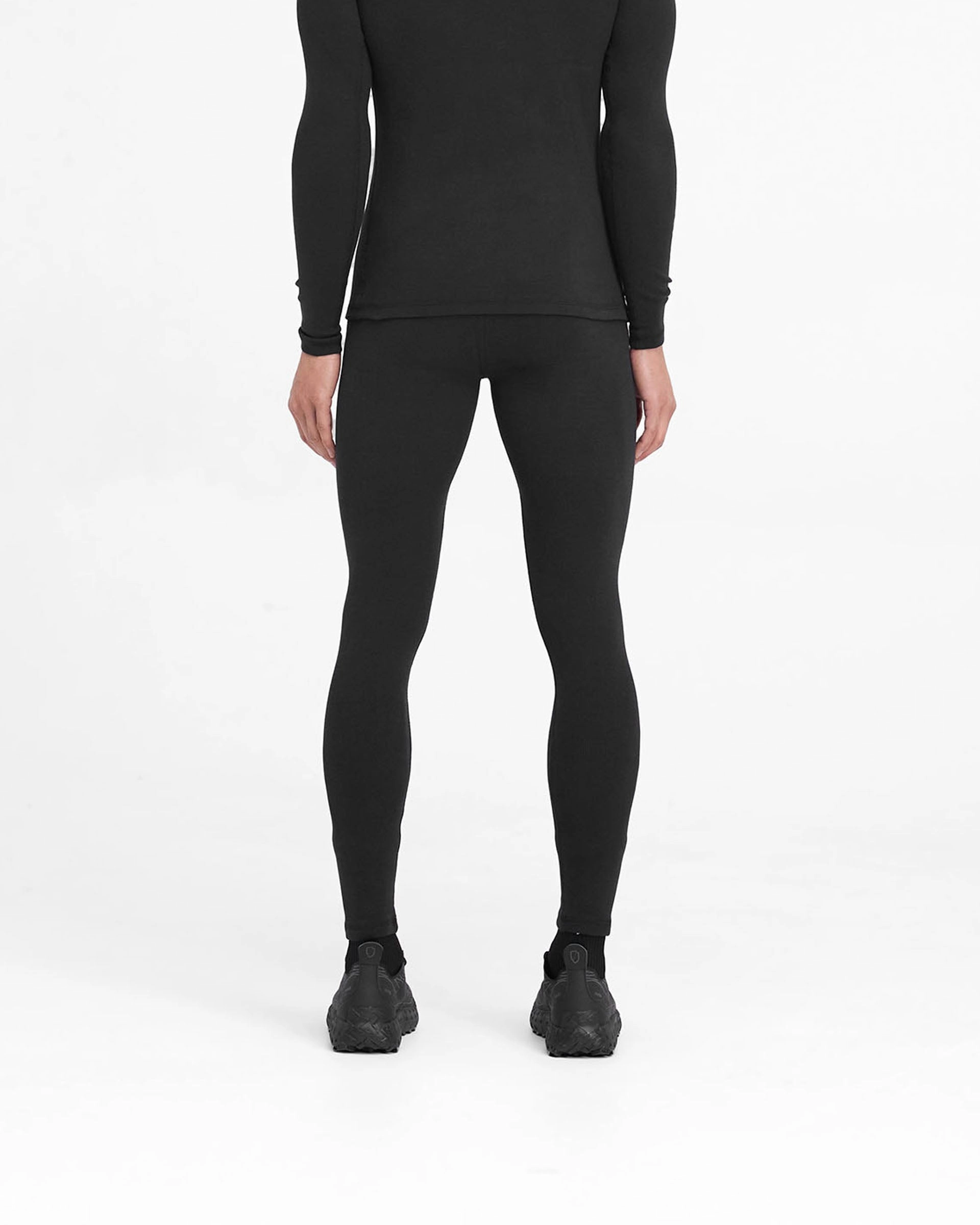 247 Ribbed Legging - Black Durable Twill
