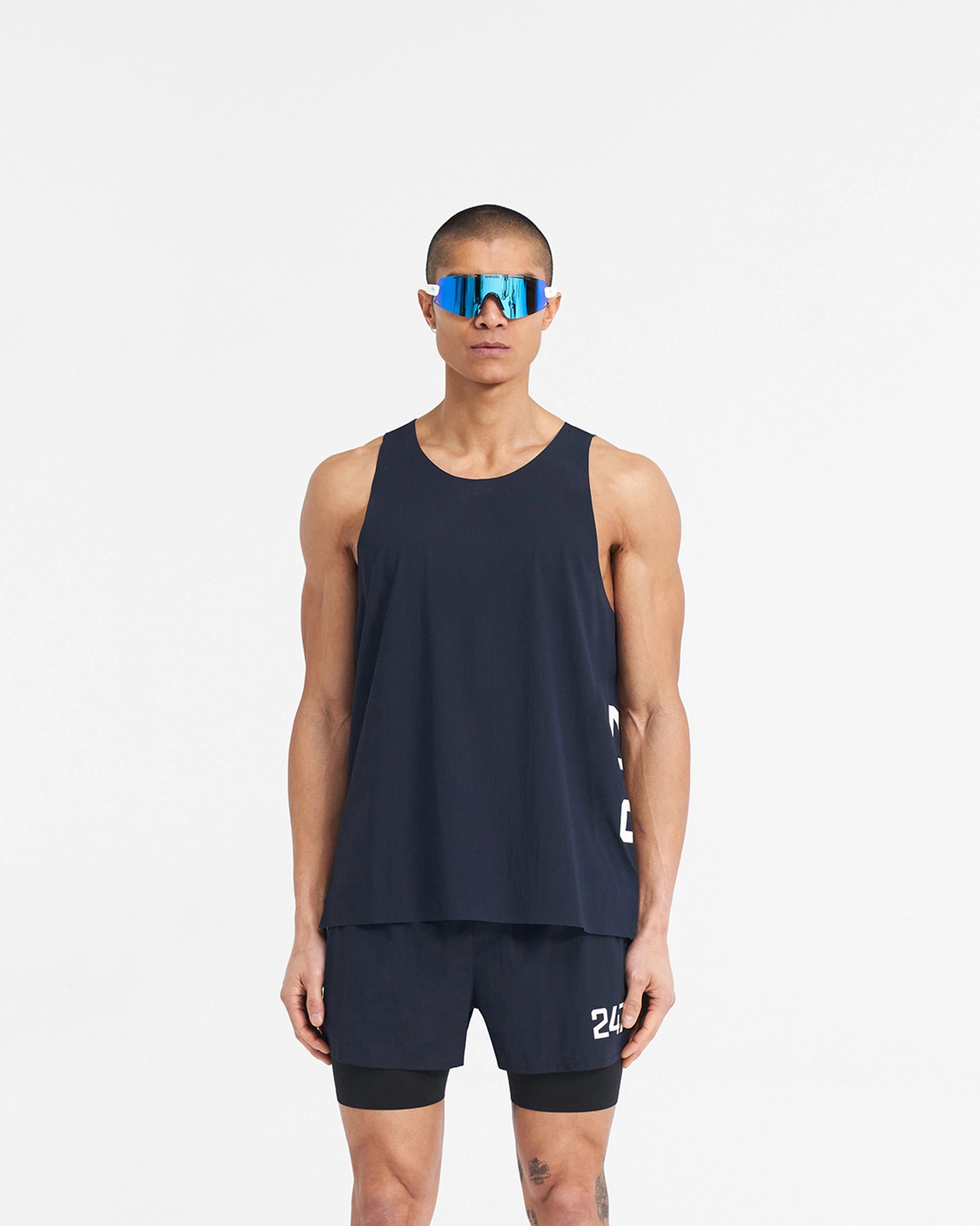 247 Singlet - Navy Lightweight Comfort