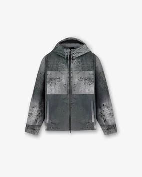 High Neck 247 Taped Jacket - Chrome