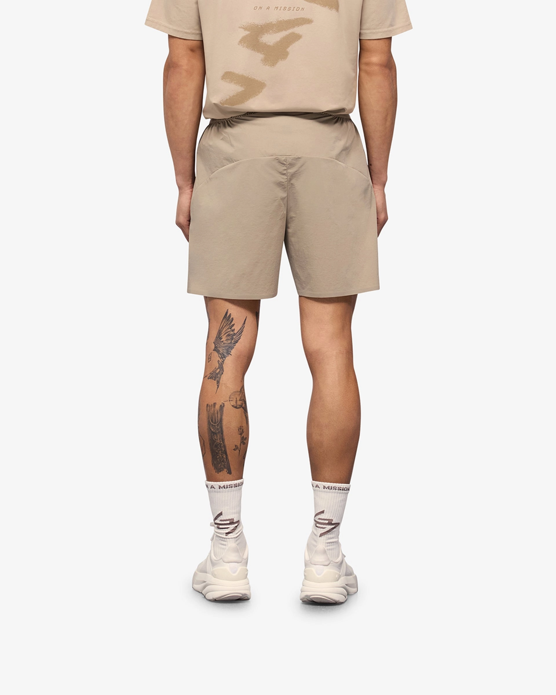 247 Training Shorts - Pebble Quick Fit Style