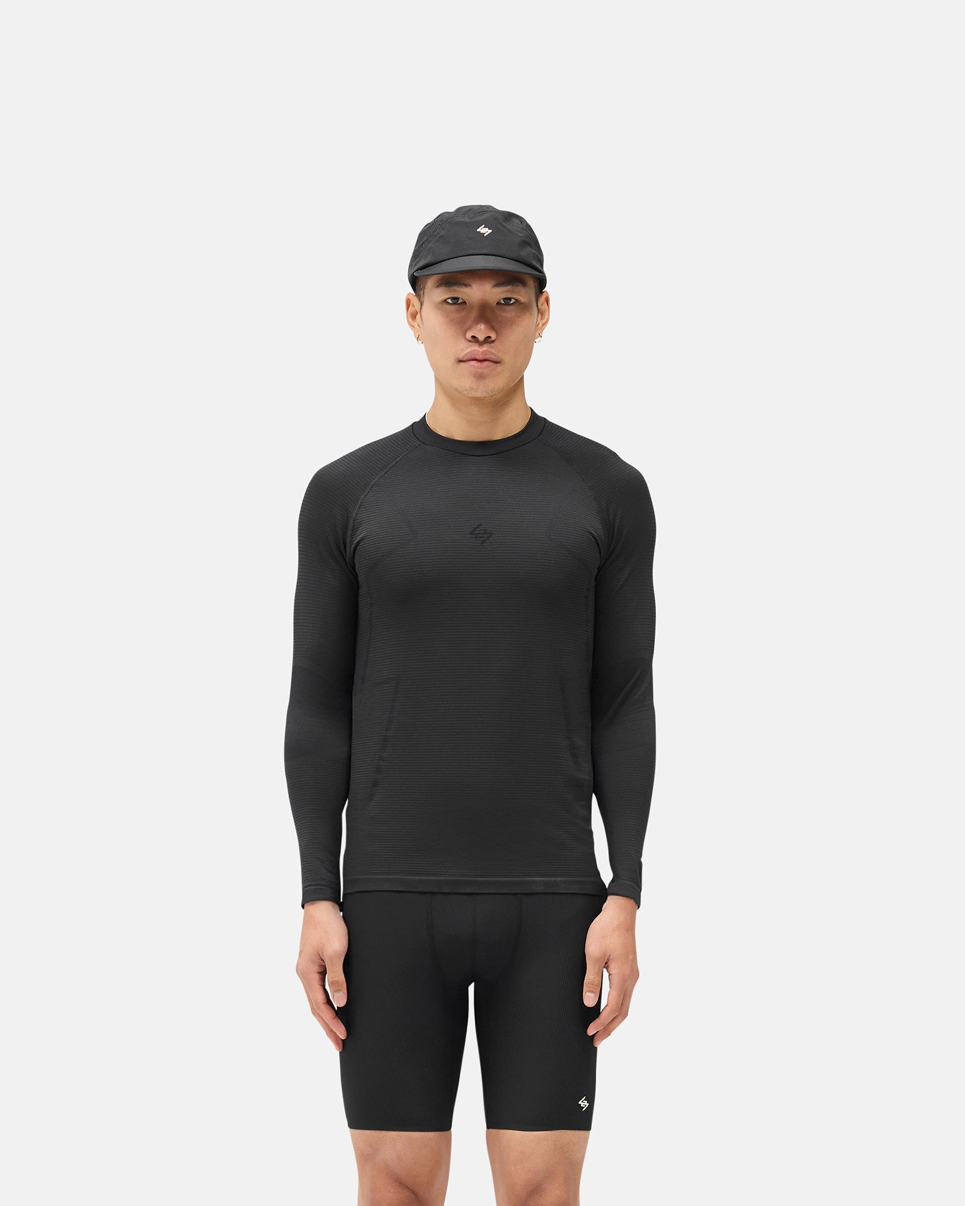 Seamless Edging 247 Uprising Long Sleeve Seamless T-Shirt - Black