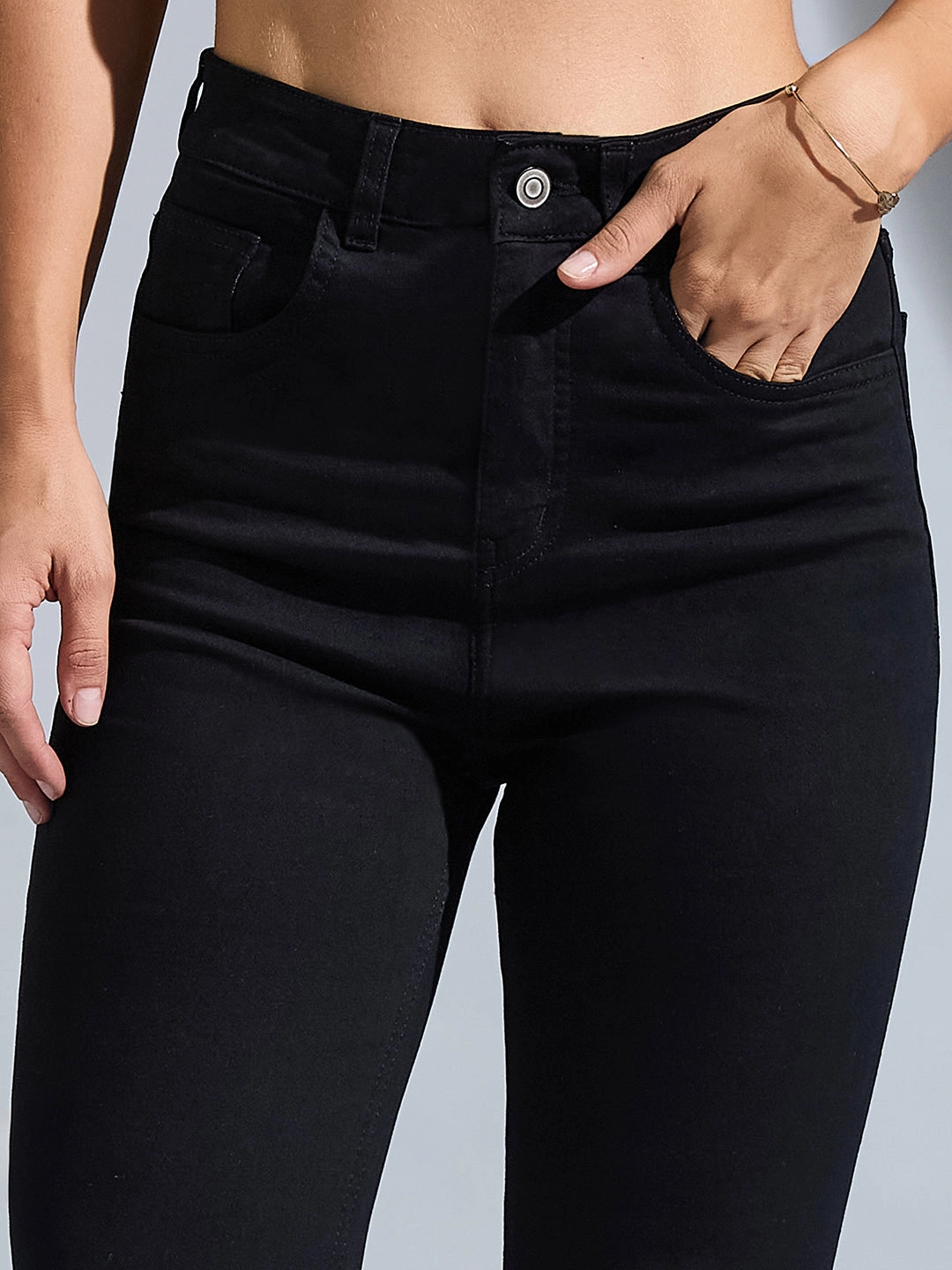 Total Comfort 24/7 Comfort Black Bootcut High-Rise Regular Stretchable Denim Jeans