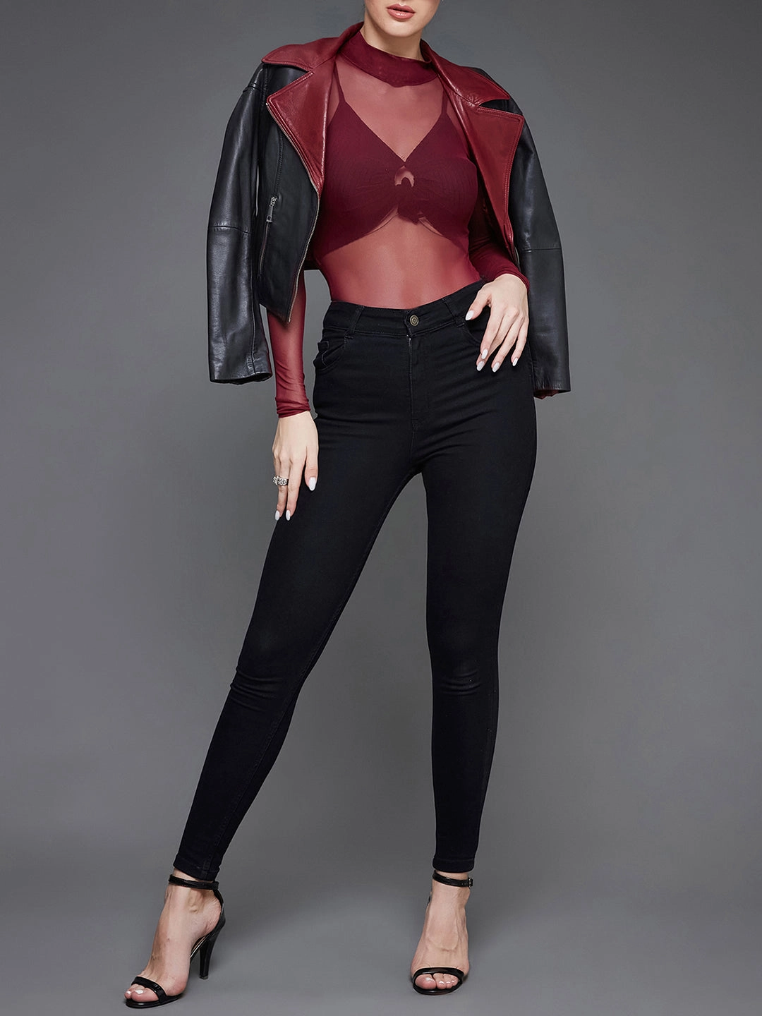 24/7 Comfort Black Skinny-Fit High-Rise Stretchable Denim Jeans Quality Wear