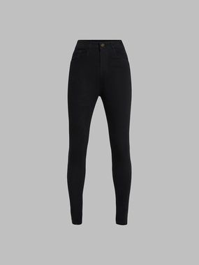 24/7 Comfort Black Skinny-Fit High-Rise Stretchable Denim Jeans Comfy Fit