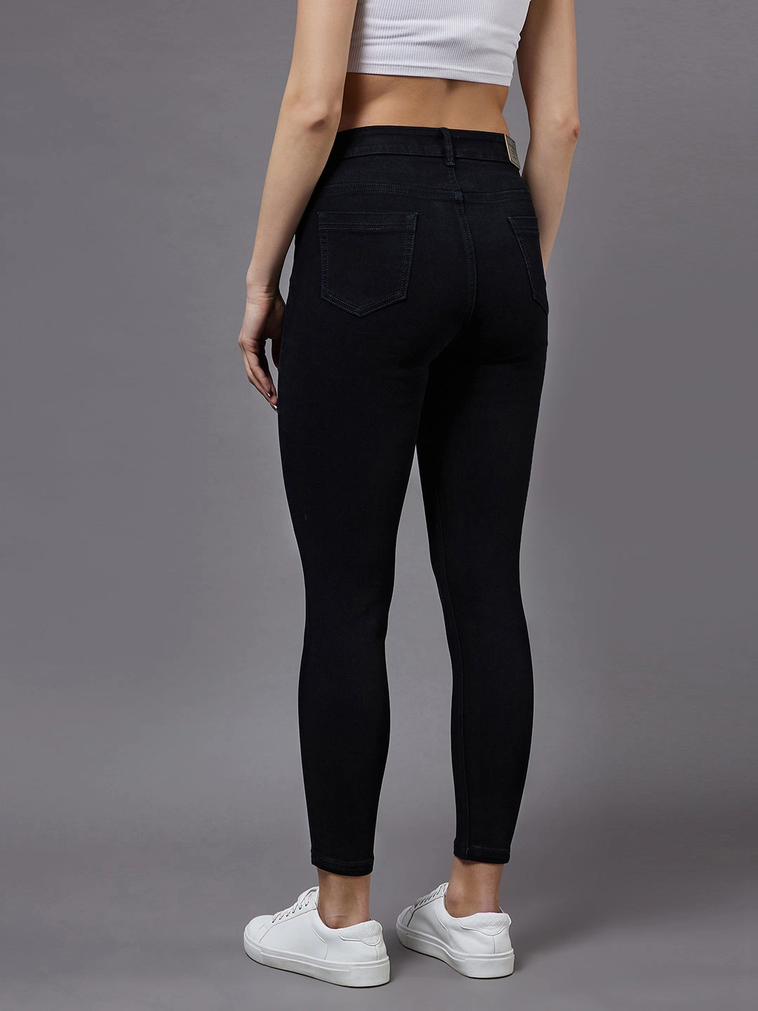 24/7 Comfort Black Skinny High-Rise Stretchable Denim Jeans Bootcut style Teen Outfit Elegant