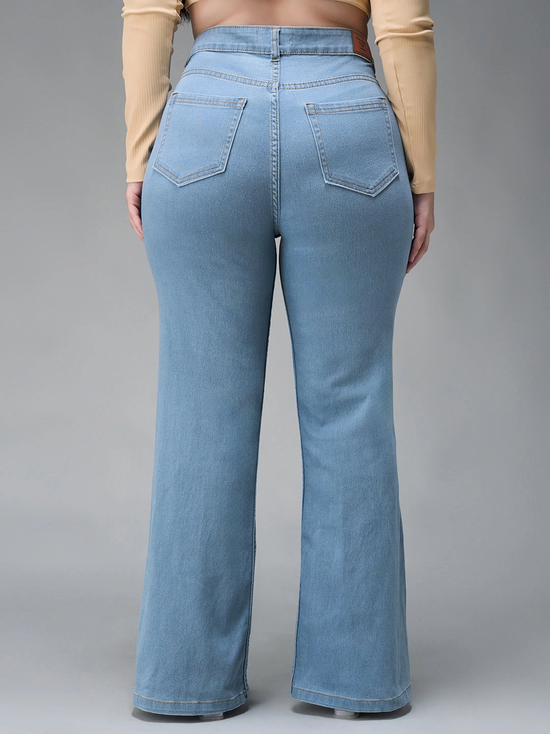 Youth Outfit Timeless Piece 24/7 Comfort Light Blue Bootcut High-Rise Stretchable Denim Jeans