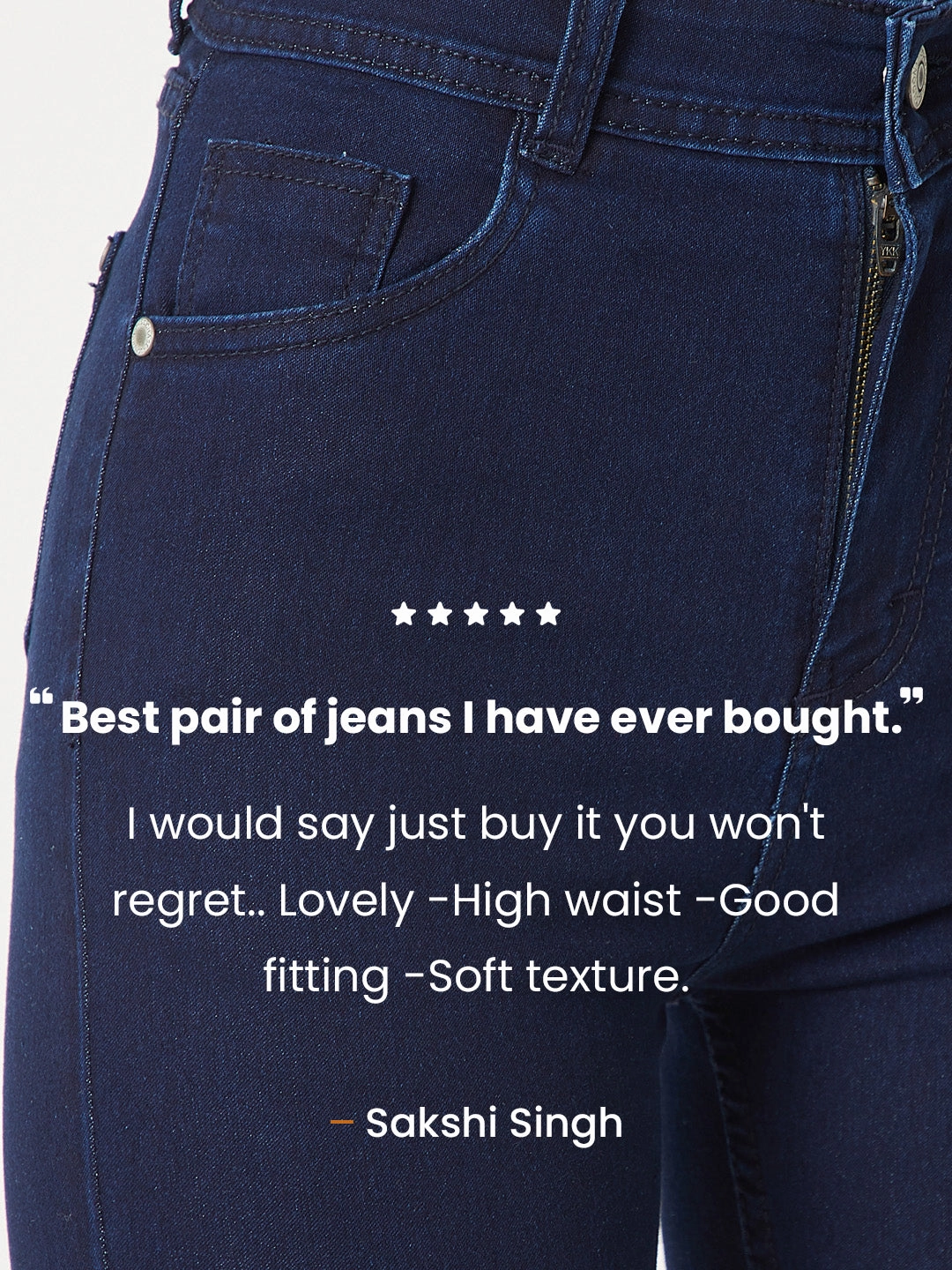 Modern Minimalist Creative Look Home Comfort 24/7 Comfort Navy-Blue Skinny-Fit High-Rise Stretchable Denim Jeans