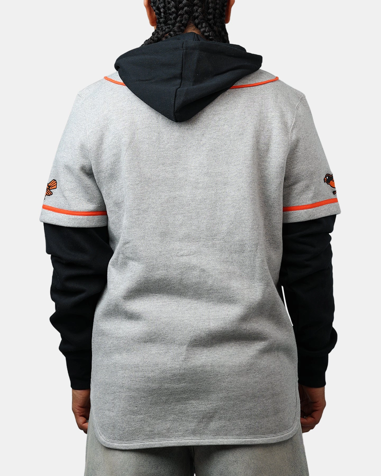 Light Reflective Printing 47 Brand Baltimore Orioles Game Hoodie Grey/Black