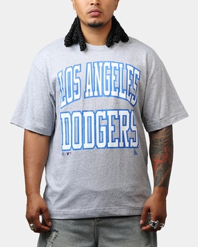 47 Brand Los Angeles Dodgers Stack T-Shirt Grey PolyesterBlend MoistureWicking Fabric