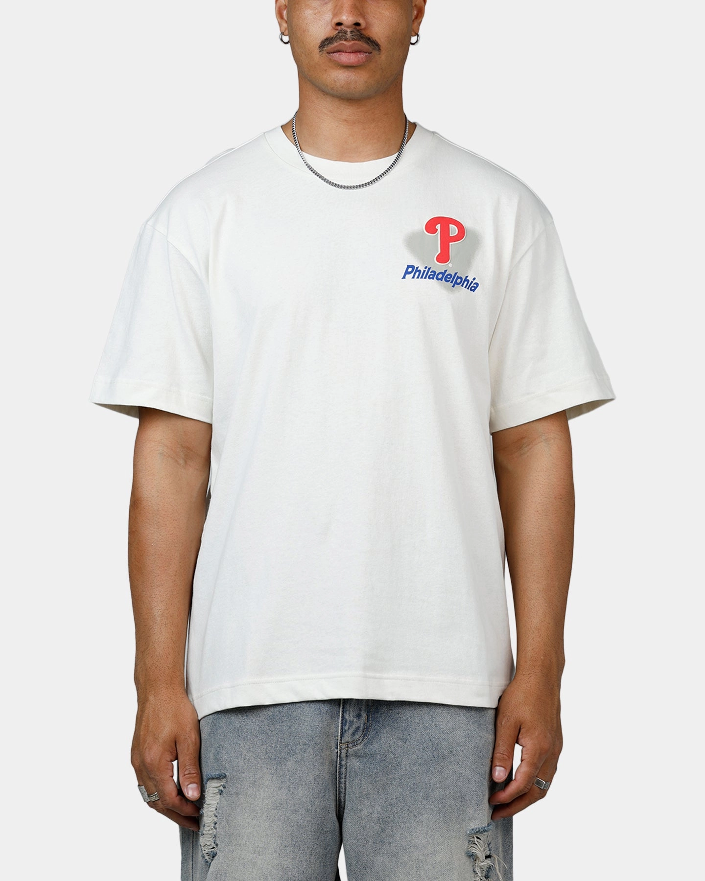 AntiPill Finish Fashionable Style 47 Brand Philadelphia Phillies All Fire T-Shirt White