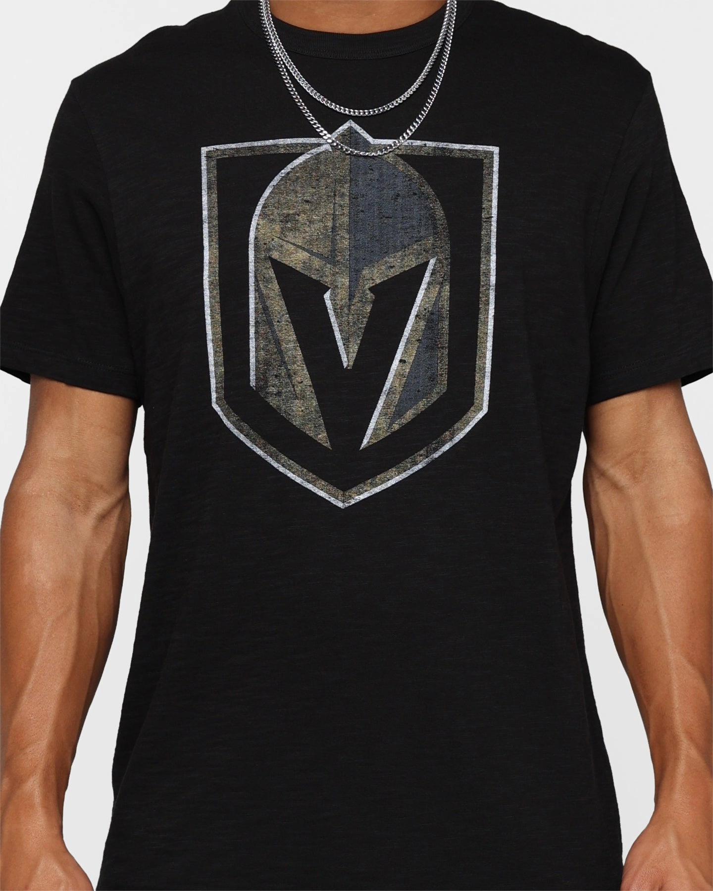 Curved Hemline 47 Brand Vegas Golden Knights Jet Black T-Shirt Black