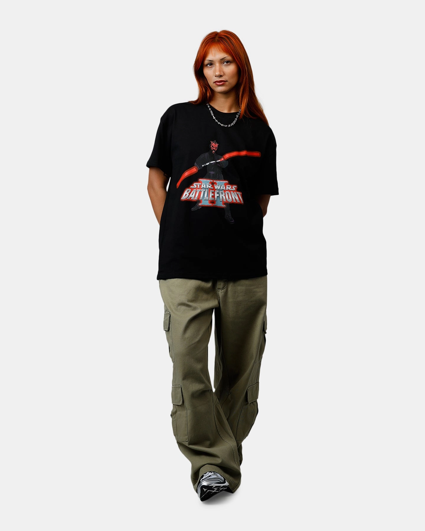 73 Studio Star Wars Darth Maul Battlefront II T-Shirt Black FlexibleCollarStructure