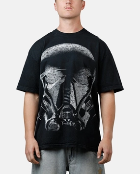 Modern Design Compression Gradient 73 Studio Star Wars Death Trooper Vintage T-Shirt Black