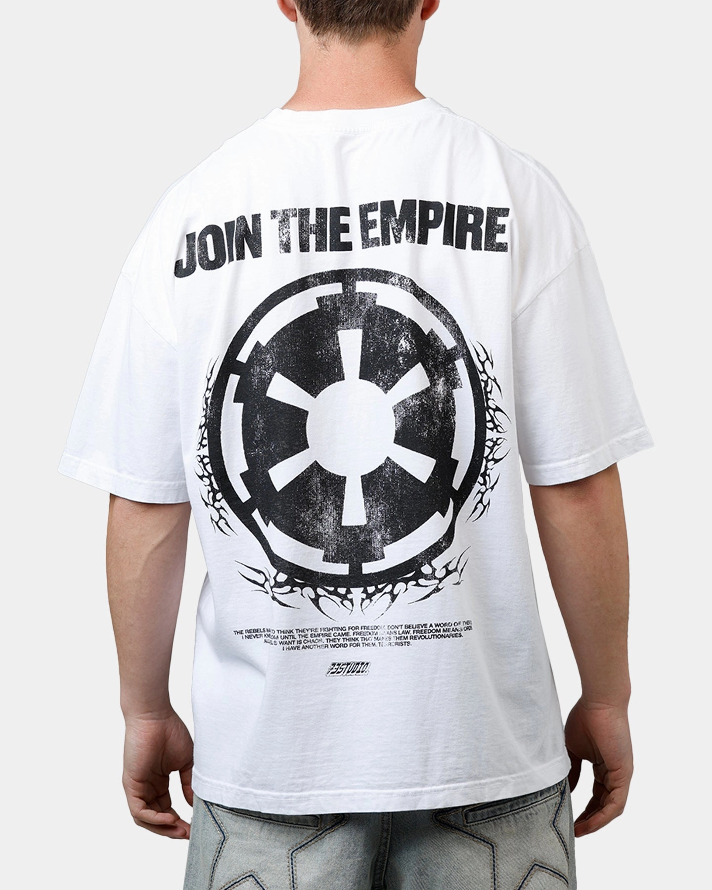 Sporty Design 73 Studio Star Wars Join The Empire Vintage T-Shirt White