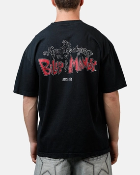 Grid Back Panel MoistureWicking Material 73 Studio X Cartoon Network Bill & Mandy Grail Vintage T-Shirt Black Acidwash