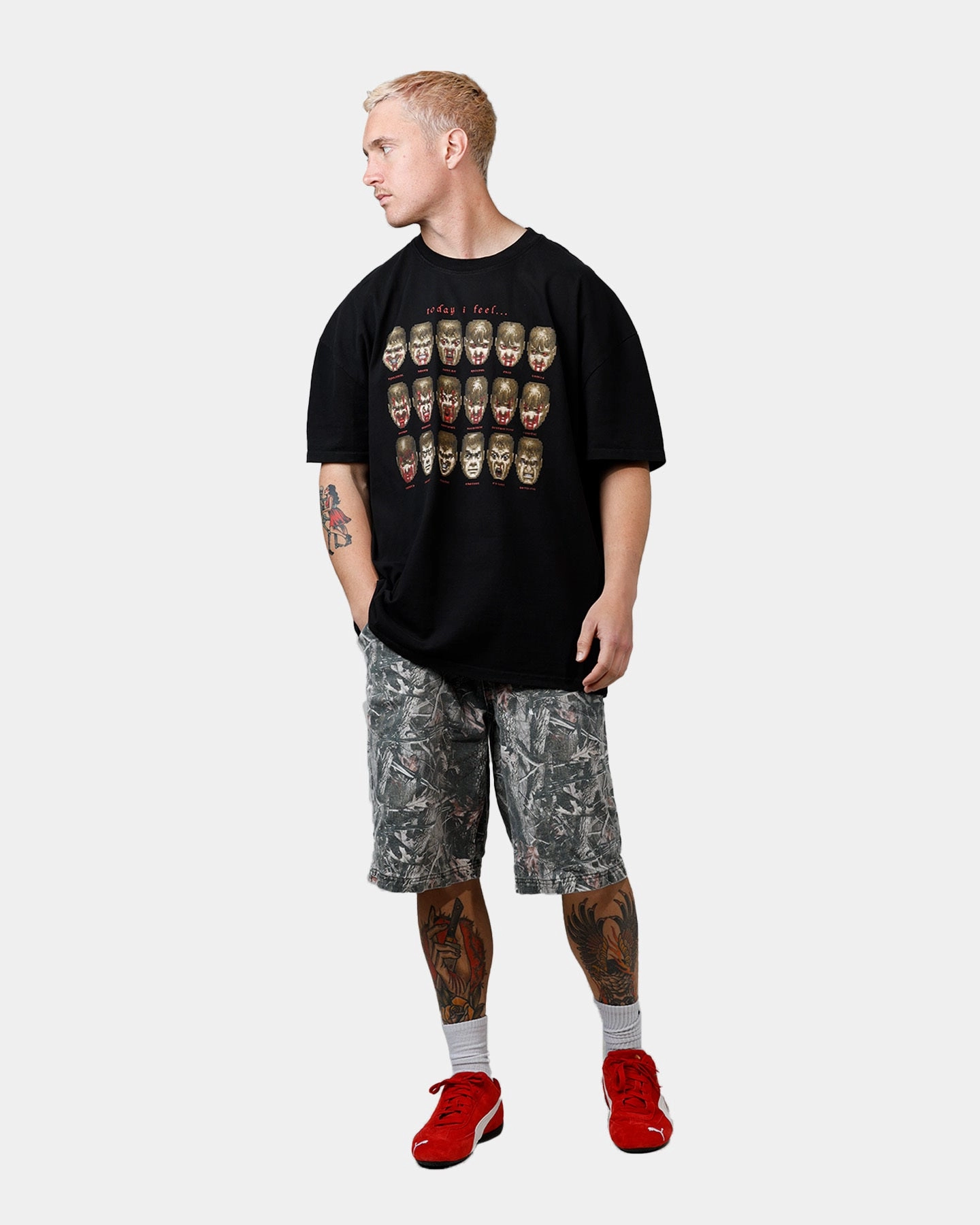 OversizedSilhouette 73 Studio X DOOM Today I Feel T-Shirt Black
