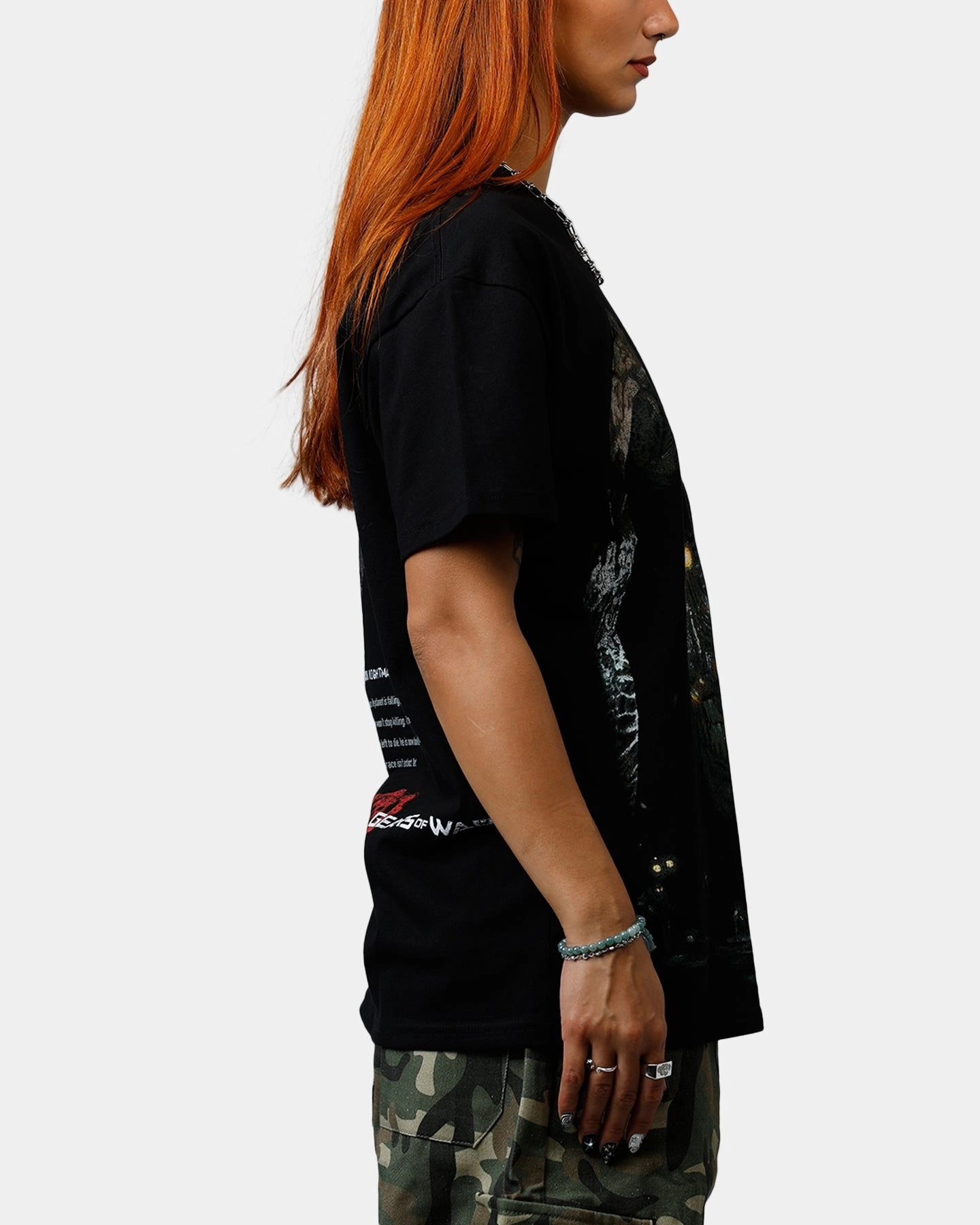 Chic Cardigan 73 Studio X Gears Of War '06 Mad World T-Shirt Black