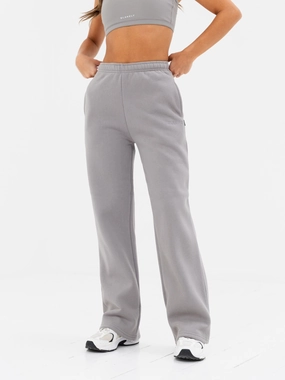 Kayla Wide Leg Sweatpants - Mid Grey Compact Packability Layered Look