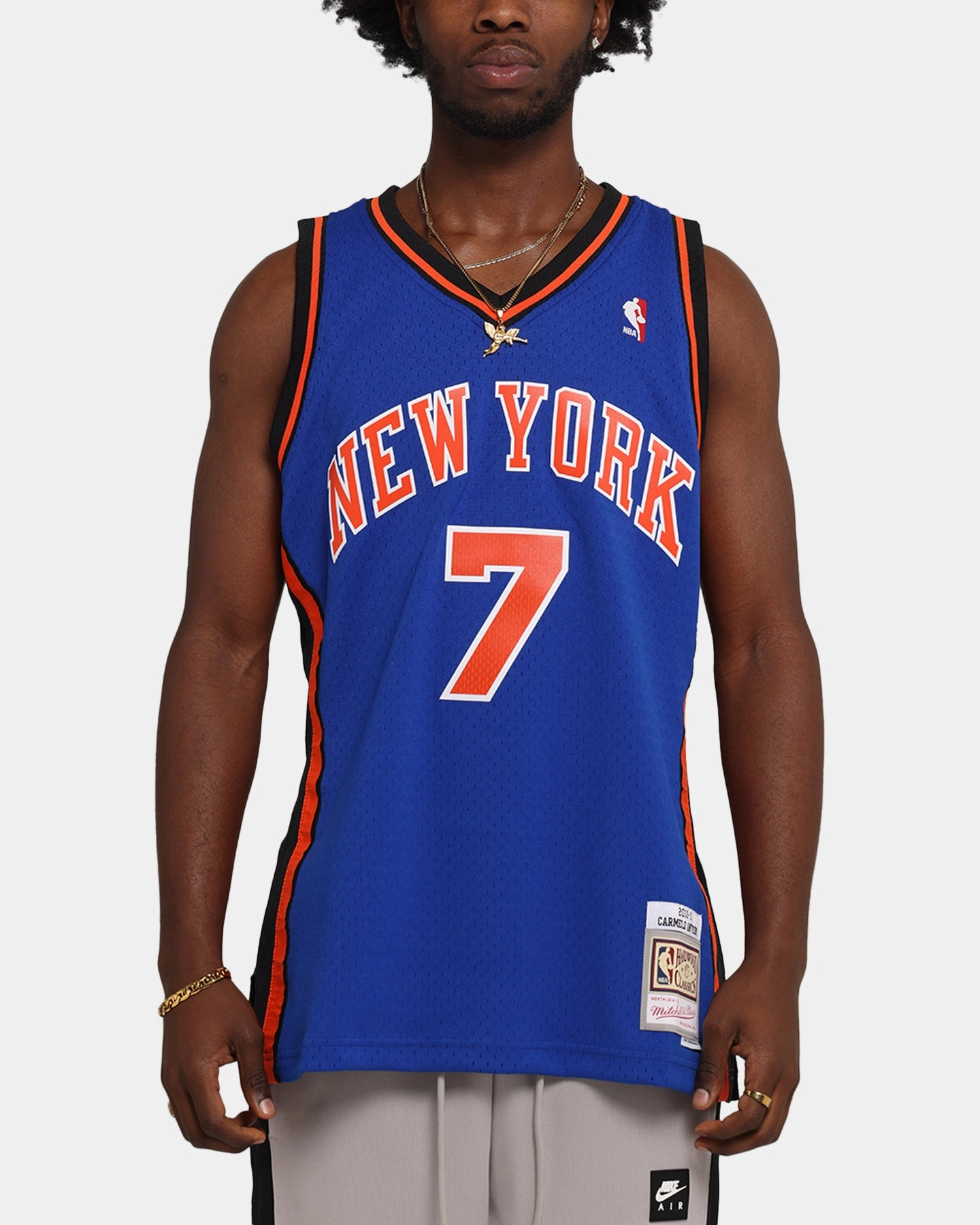 Anti Static Treatment Mitchell & Ness New York Knicks Carmelo Anthony 2010 Dark Jersey Royal