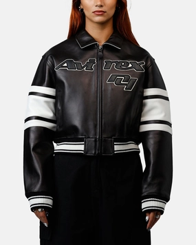 Avirex Women's Cropped Legend Jacket Black Heavyweight Warmth
