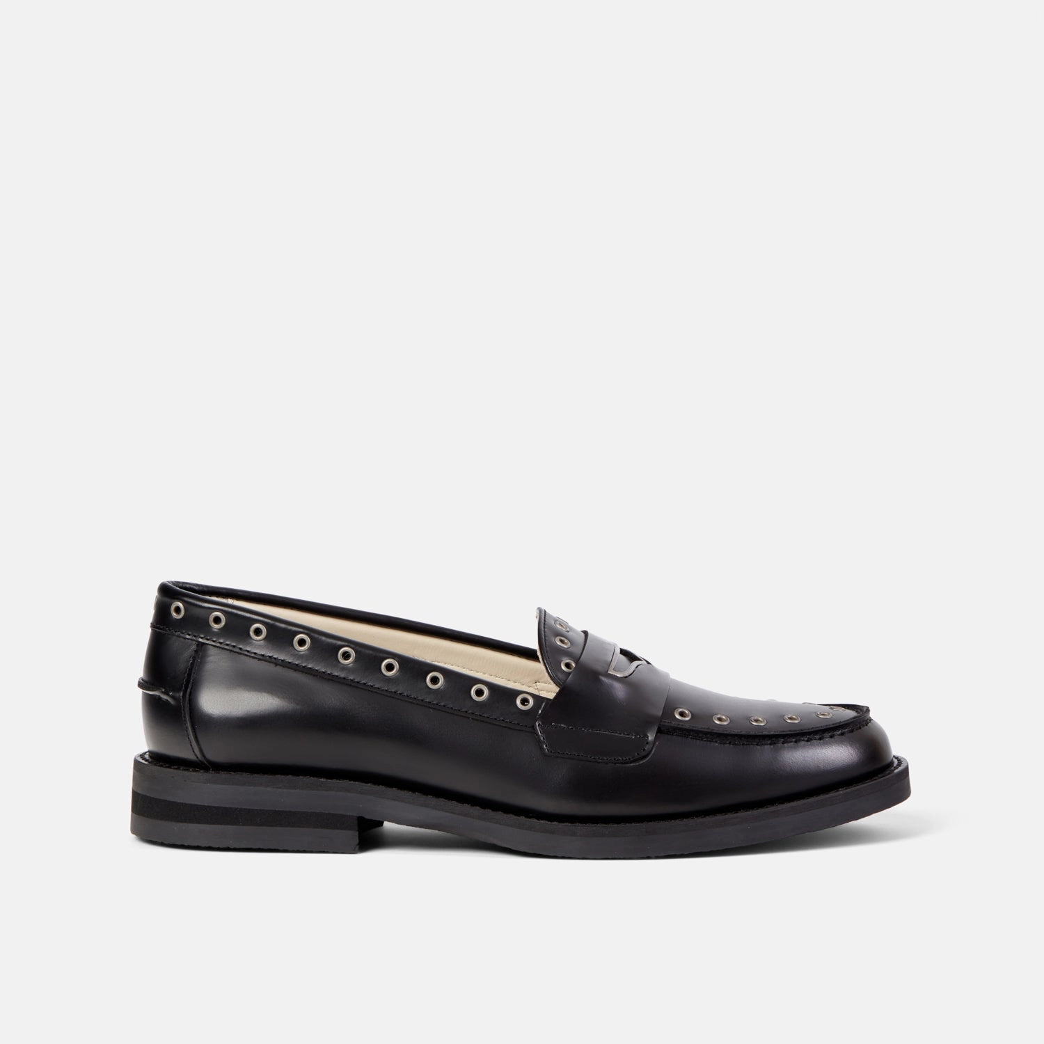 Clean Cut Wilde Silver Rivet Penny Loafer - Women's