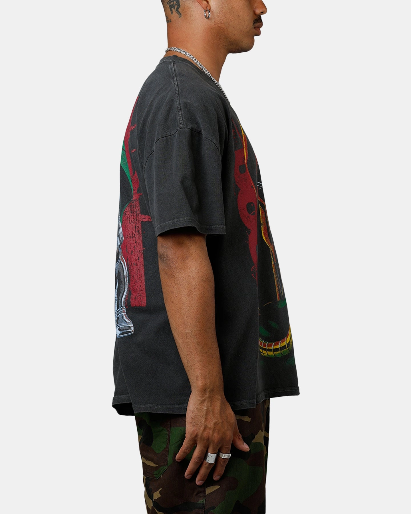 American Thrift Marvel Doctor Doom Heavyweight T-Shirt Black Wash BondedSeams