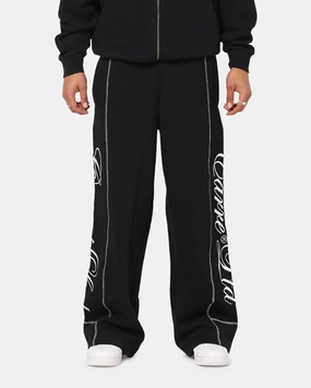 Compression Support Lining Perfect Fit Wear Carre Script Trackpants Black